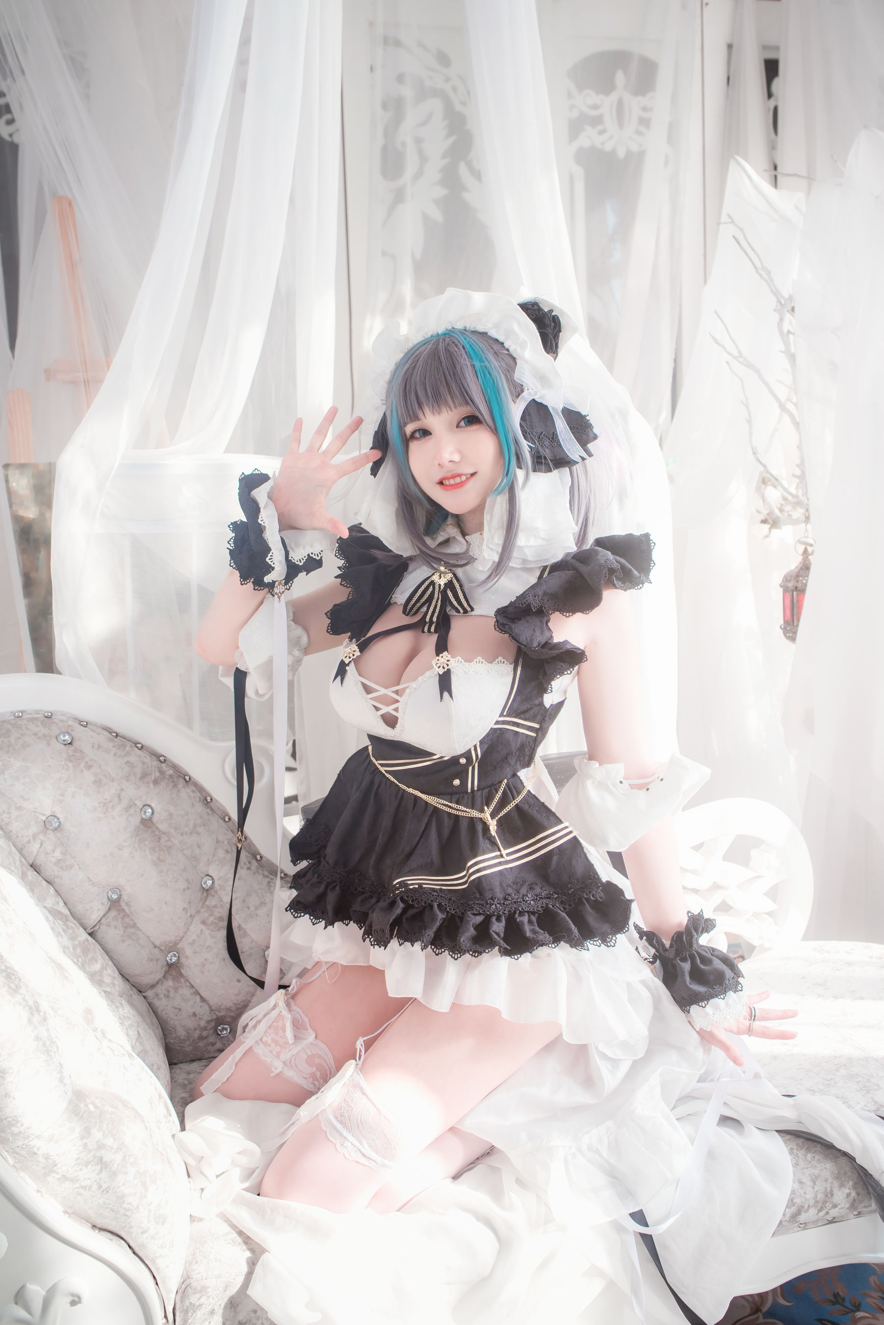 [网红COS] COS妹子仙九Airi - 柴郡女仆
