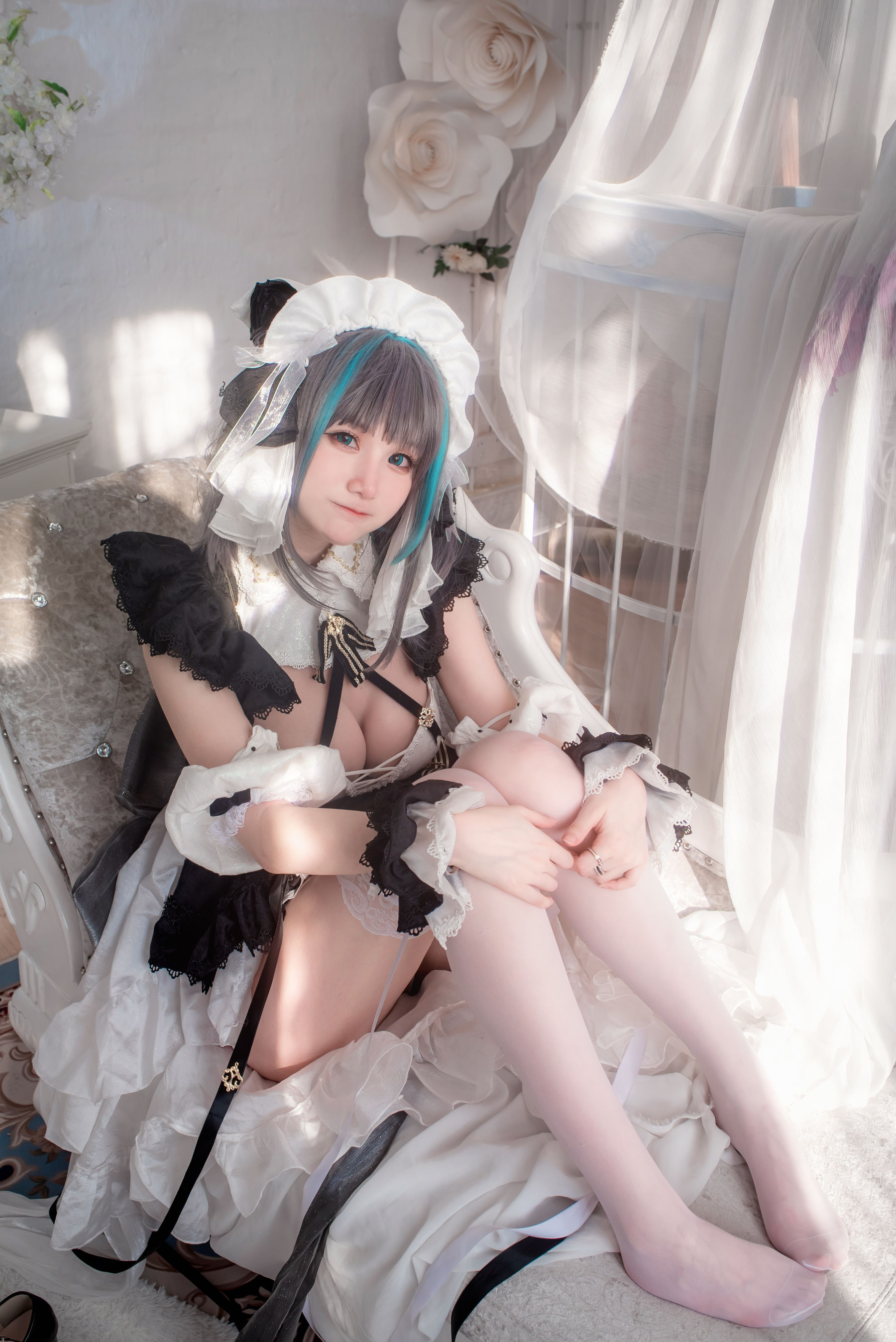 [网红COS] COS妹子仙九Airi - 柴郡女仆