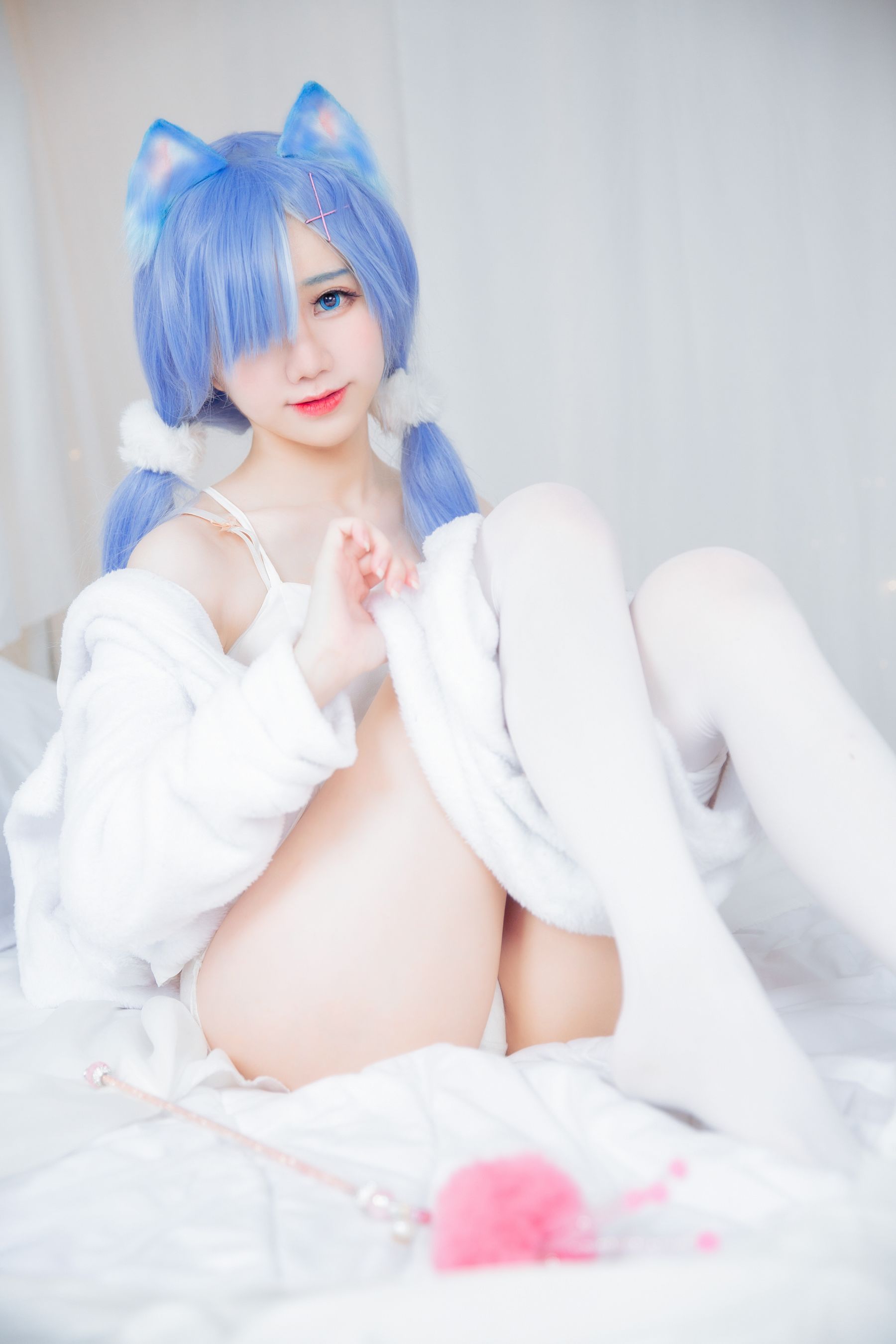 [网红COS] Sally Dorasnow - Rem White Kitty