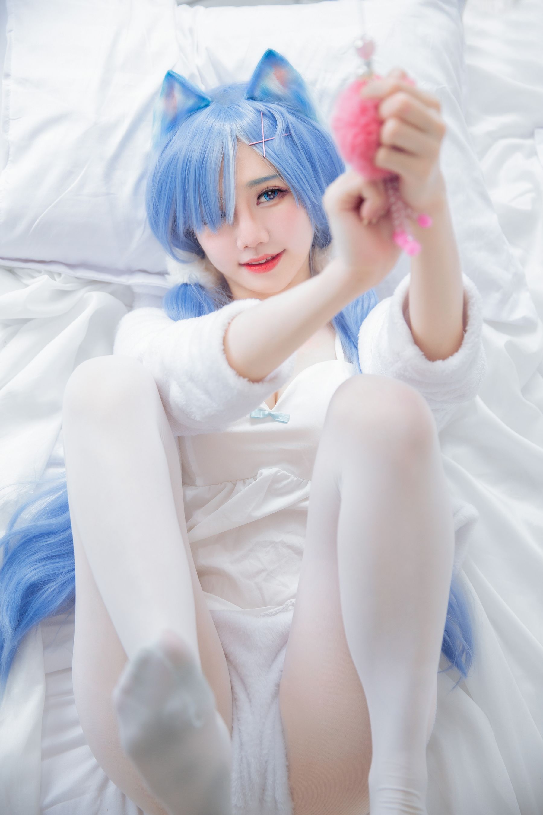 [网红COS] Sally Dorasnow - Rem White Kitty