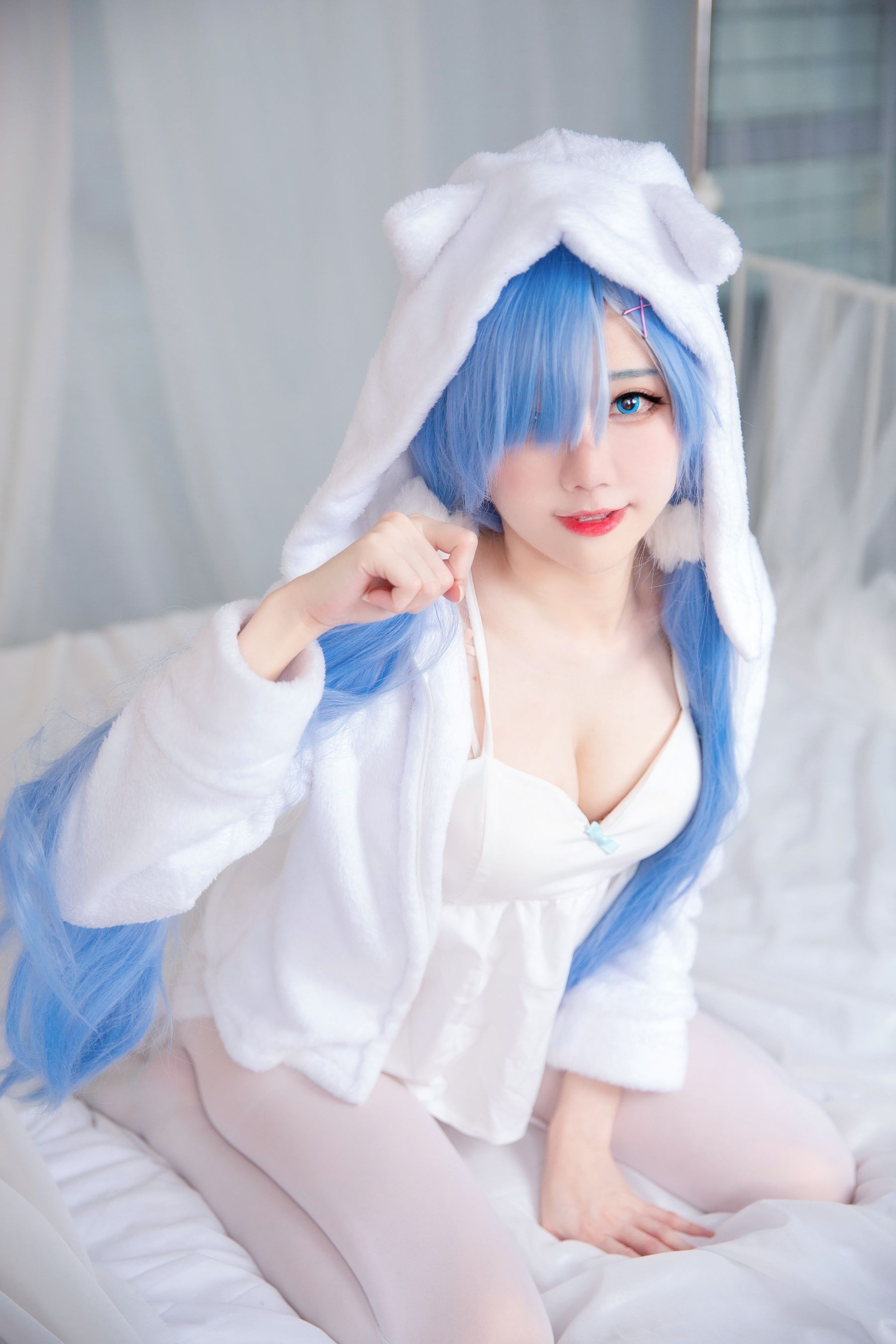 [网红COS] Sally Dorasnow - Rem White Kitty