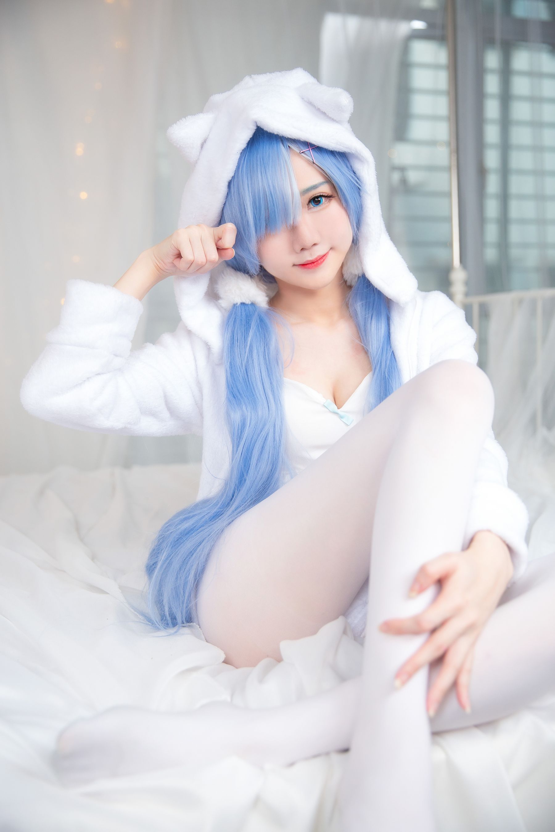 [网红COS] Sally Dorasnow - Rem White Kitty