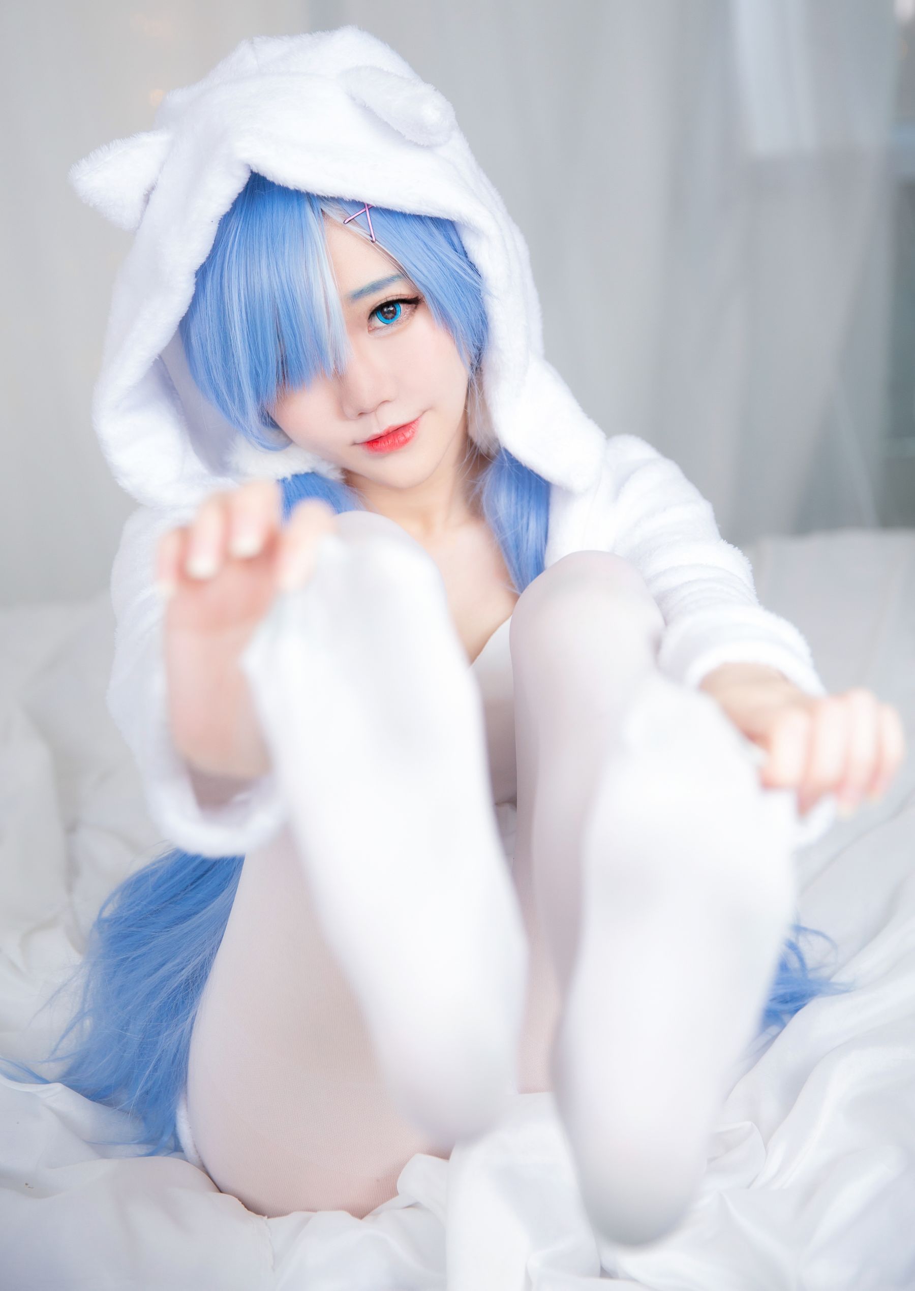 [网红COS] Sally Dorasnow - Rem White Kitty