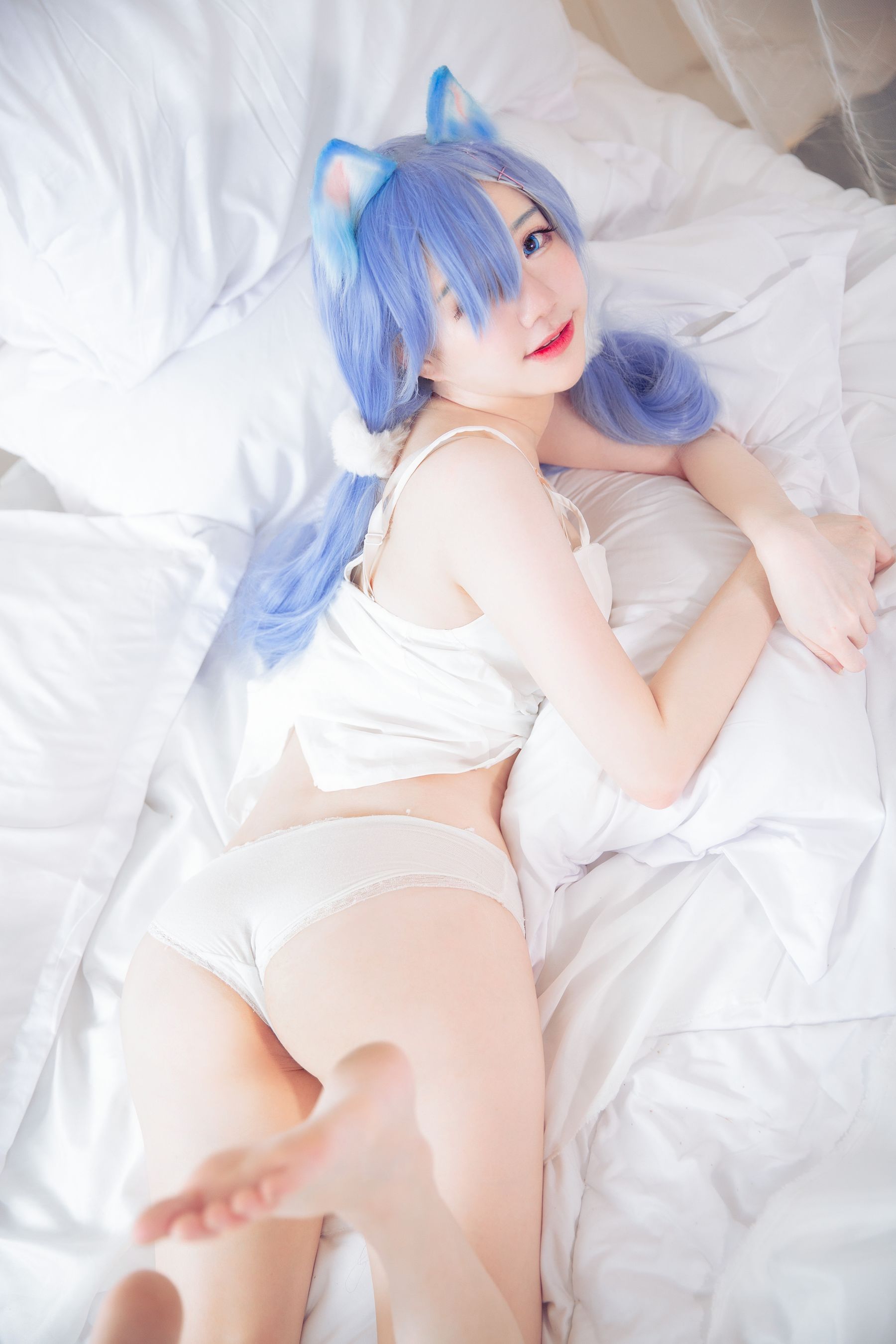 [网红COS] Sally Dorasnow - Rem White Kitty