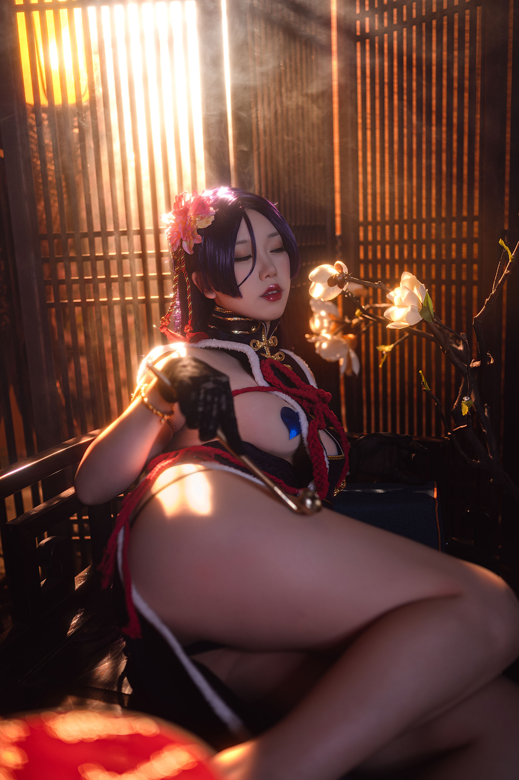 [网红COS] 一北亦北 - 奶光旗袍