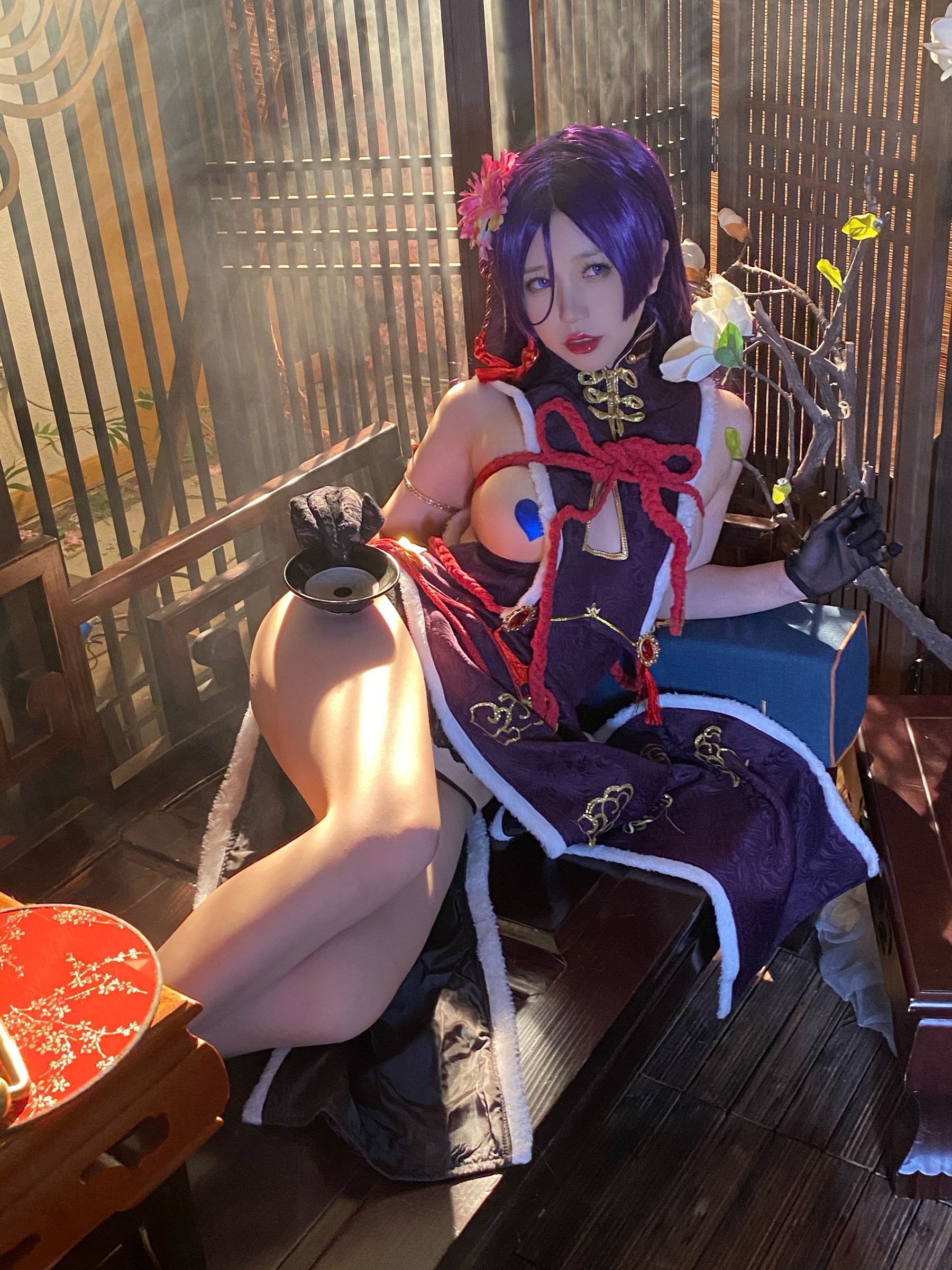 [网红COS] 一北亦北 - 奶光旗袍