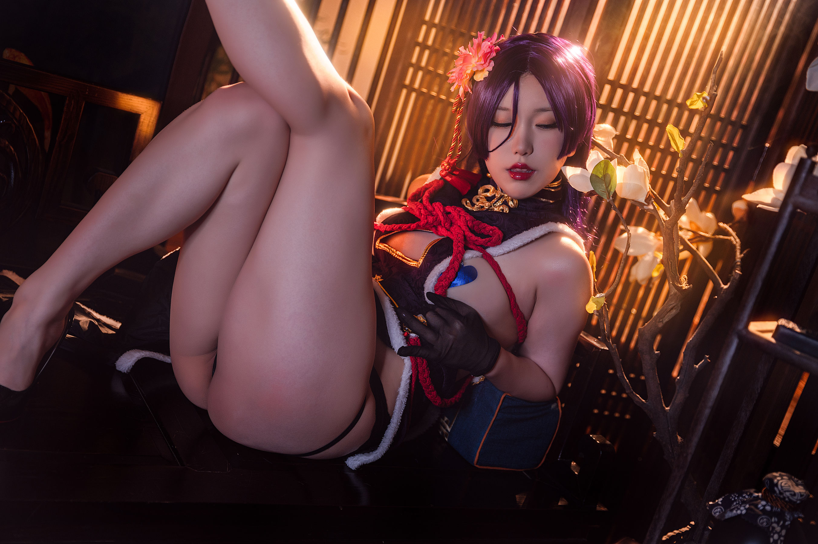 [网红COS] 一北亦北 - 奶光旗袍