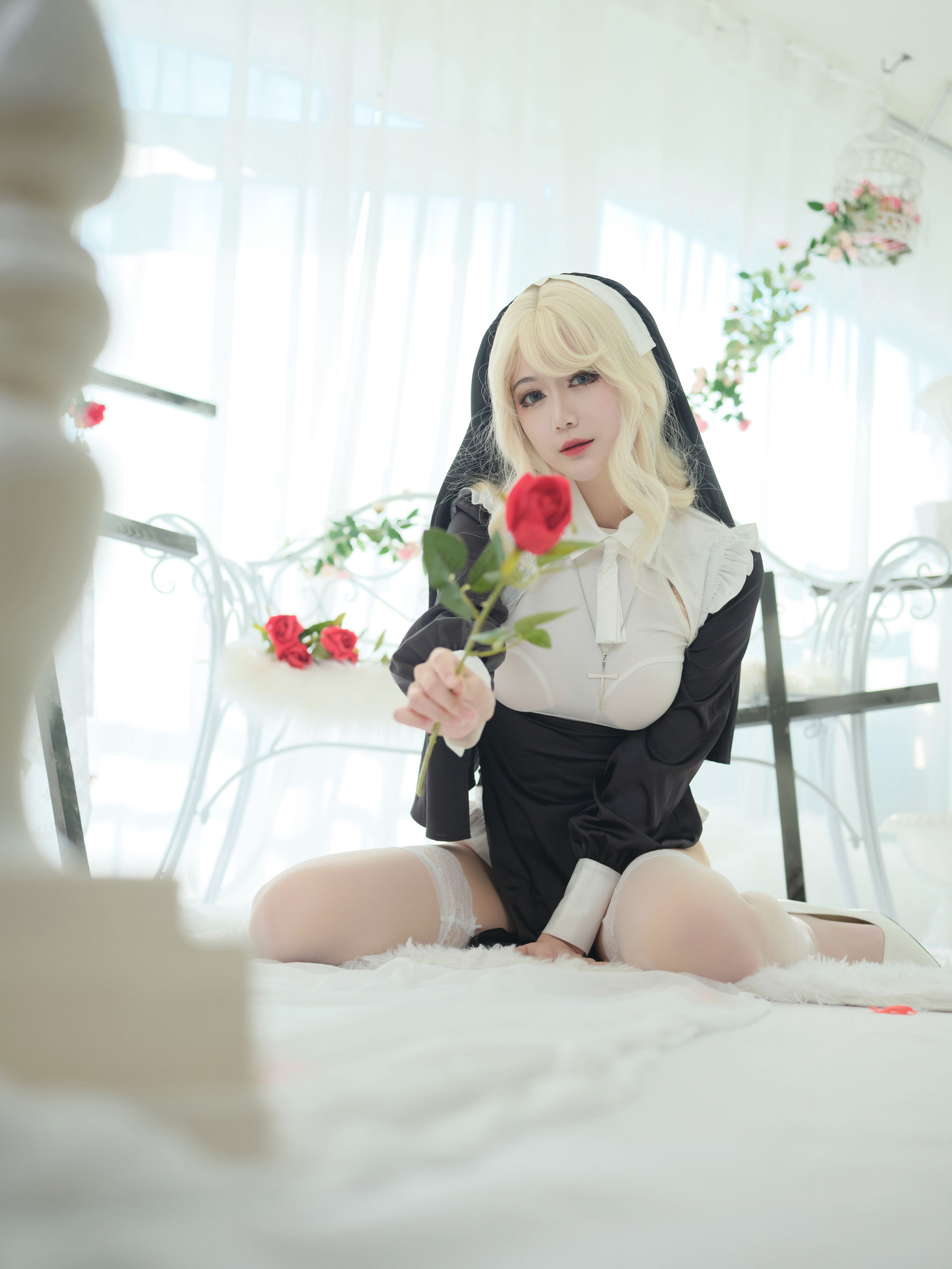 [网红COS] 一米八的大梨子 - 修女