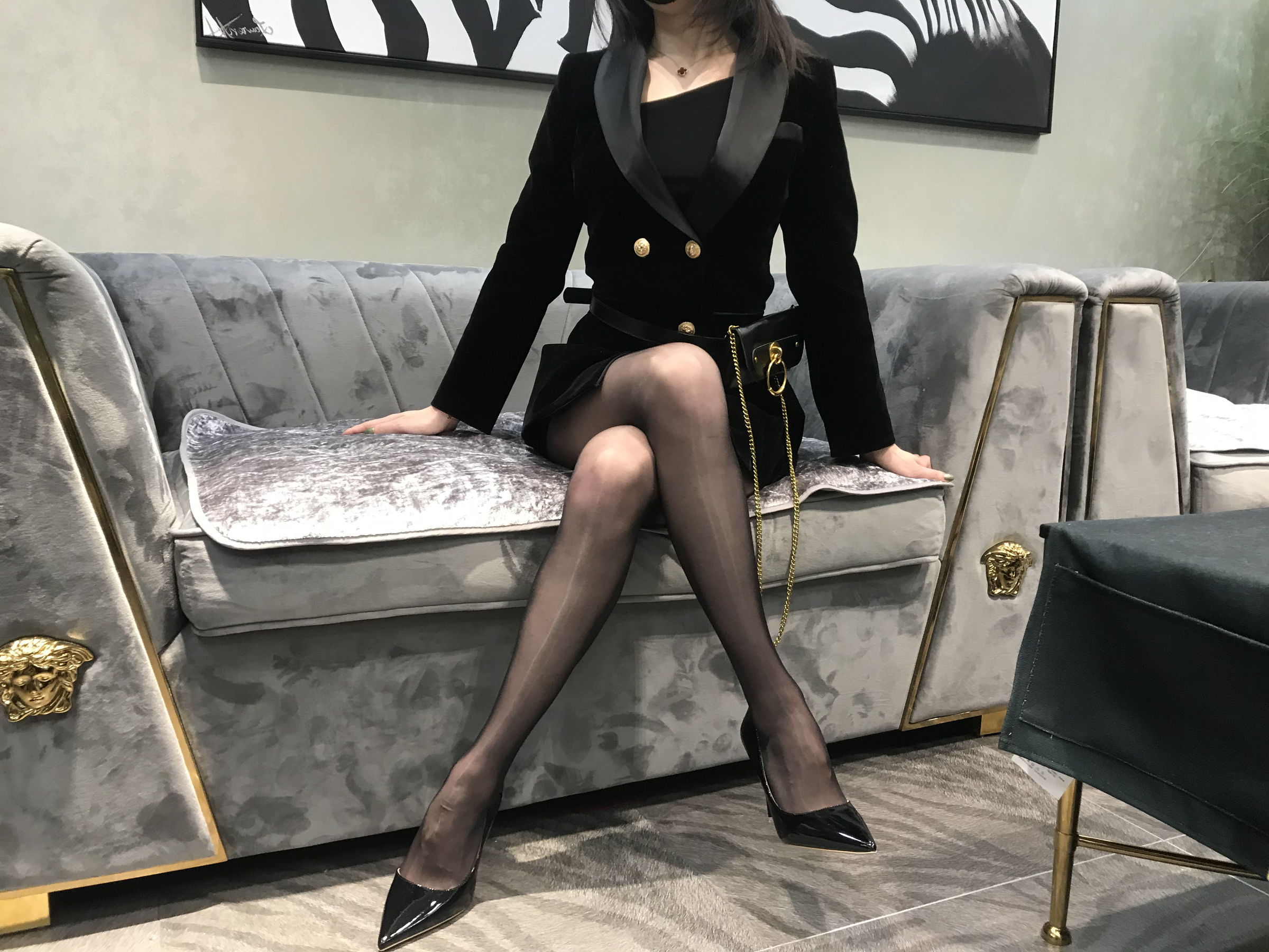 丝足博主麋鹿_Monroe 2020.03.15 会所黑丝