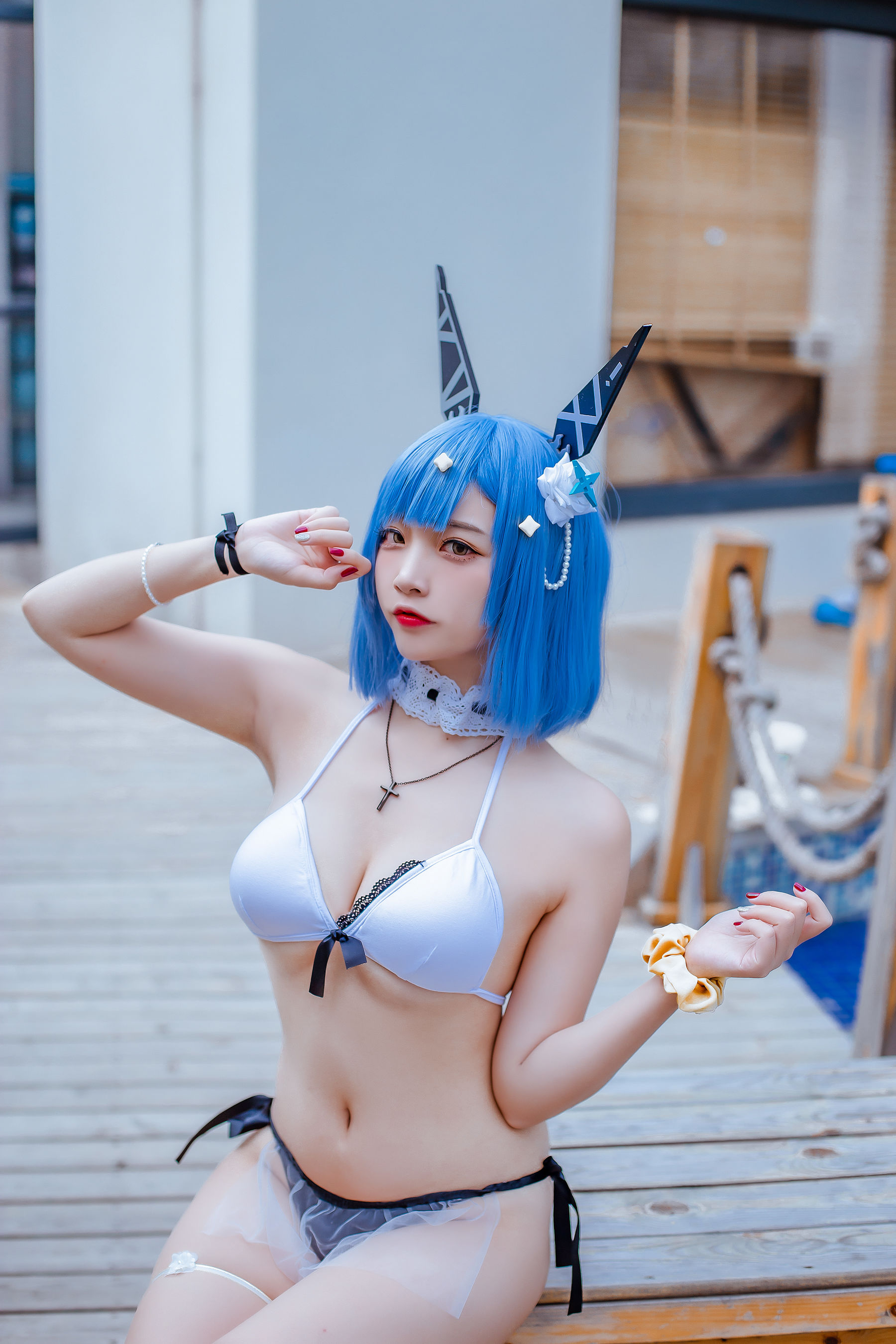 [网红COS] 人气Coser二佐Nisa - 碧蓝 加斯科涅