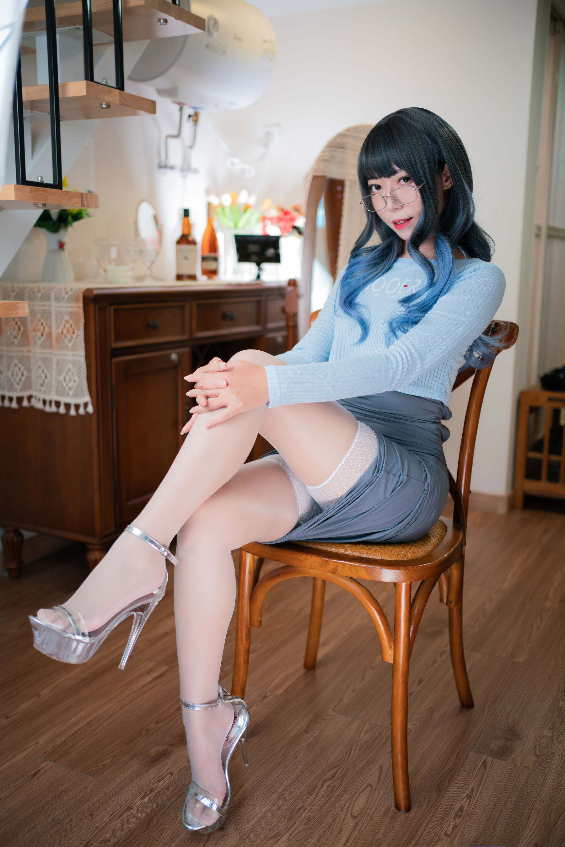 [网红COS] 动漫博主Money冷冷 - 吉他少女