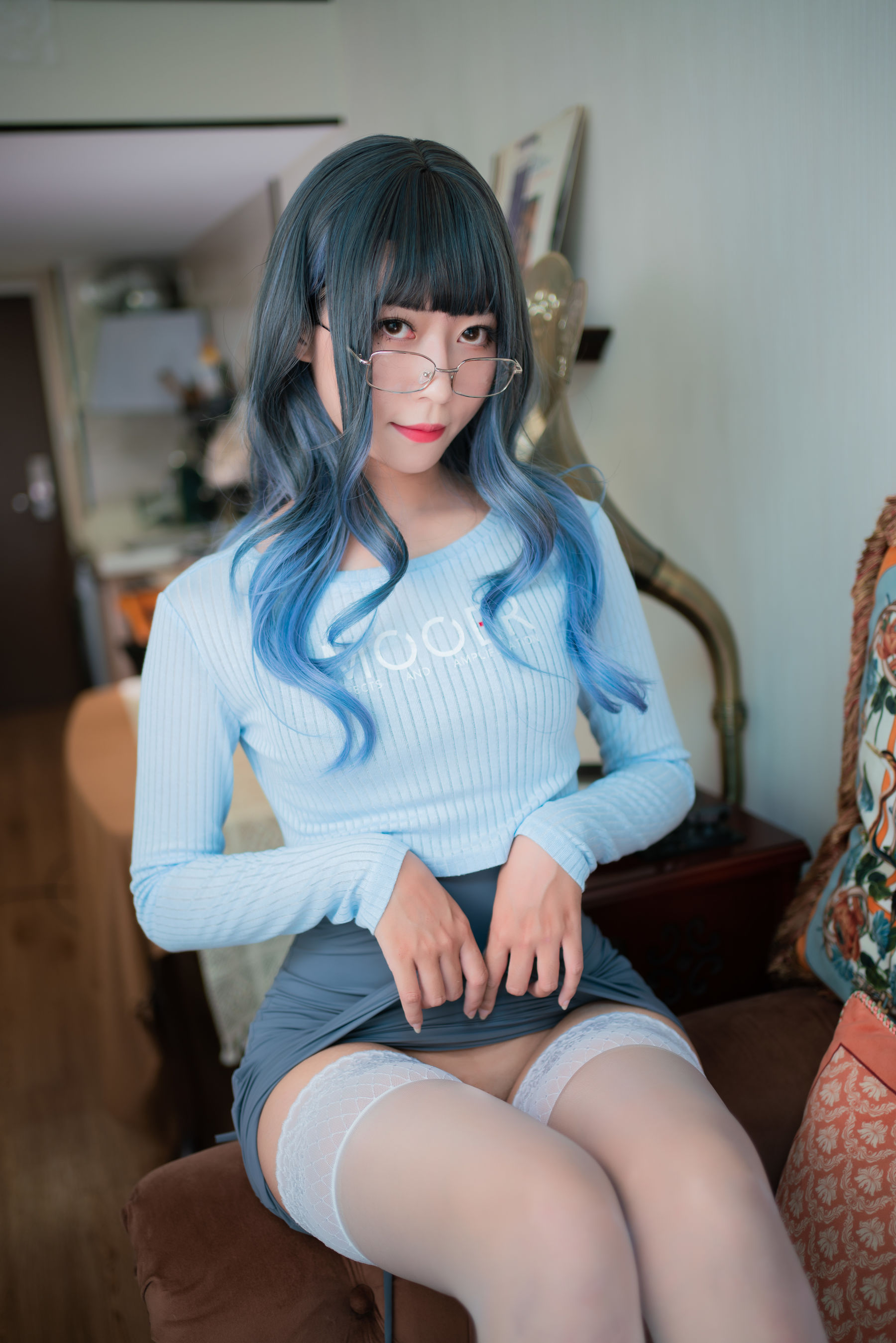 [网红COS] 动漫博主Money冷冷 - 吉他少女