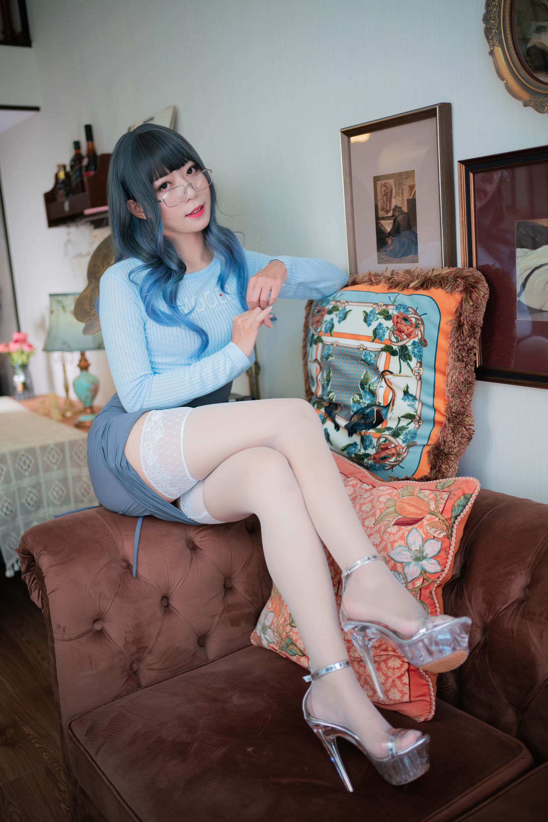 [网红COS] 动漫博主Money冷冷 - 吉他少女