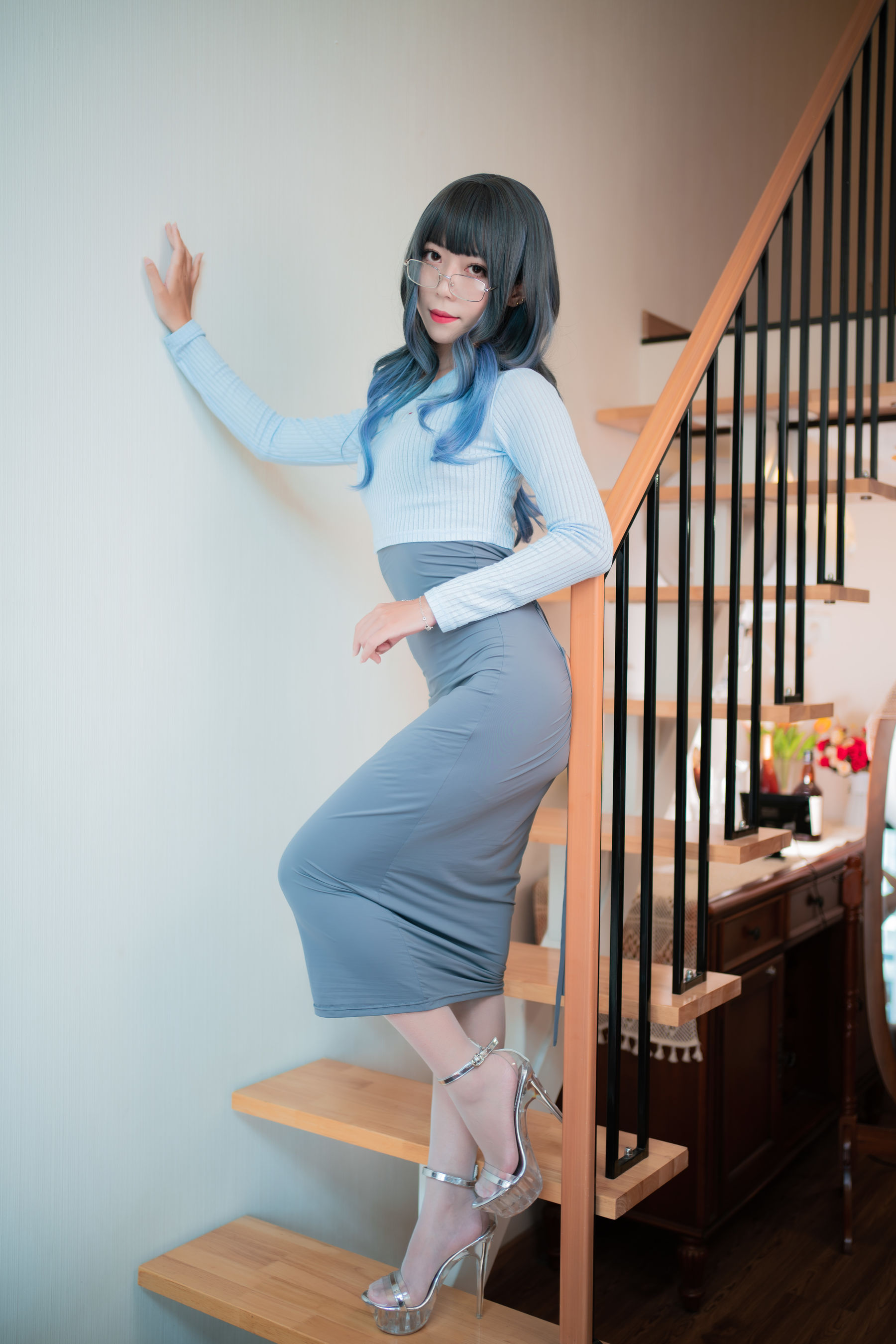 [网红COS] 动漫博主Money冷冷 - 吉他少女