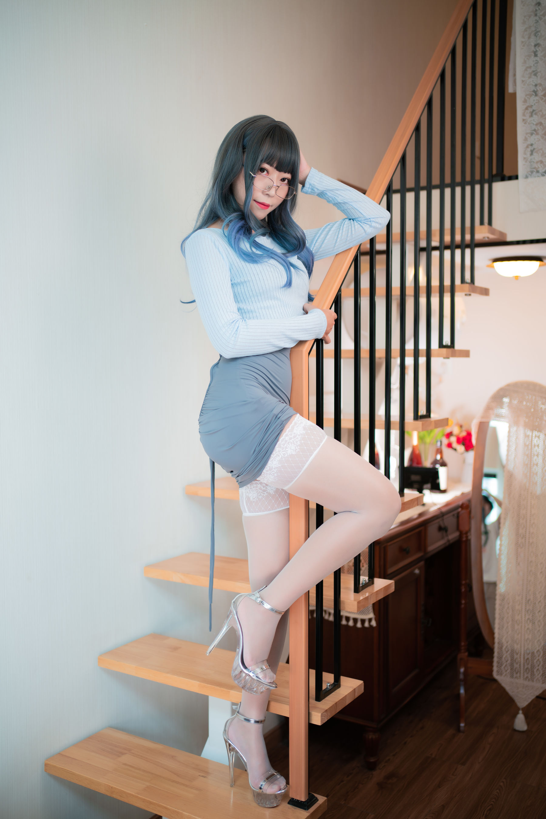 [网红COS] 动漫博主Money冷冷 - 吉他少女