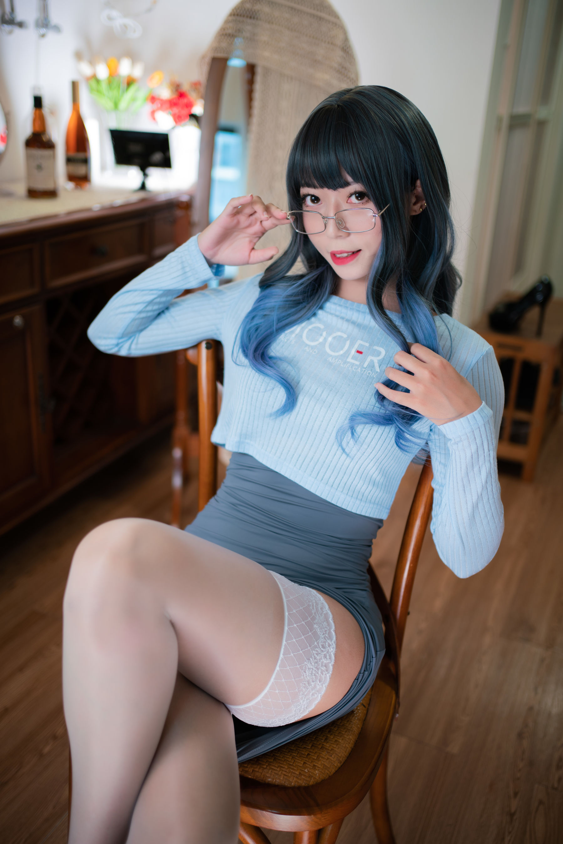[网红COS] 动漫博主Money冷冷 - 吉他少女