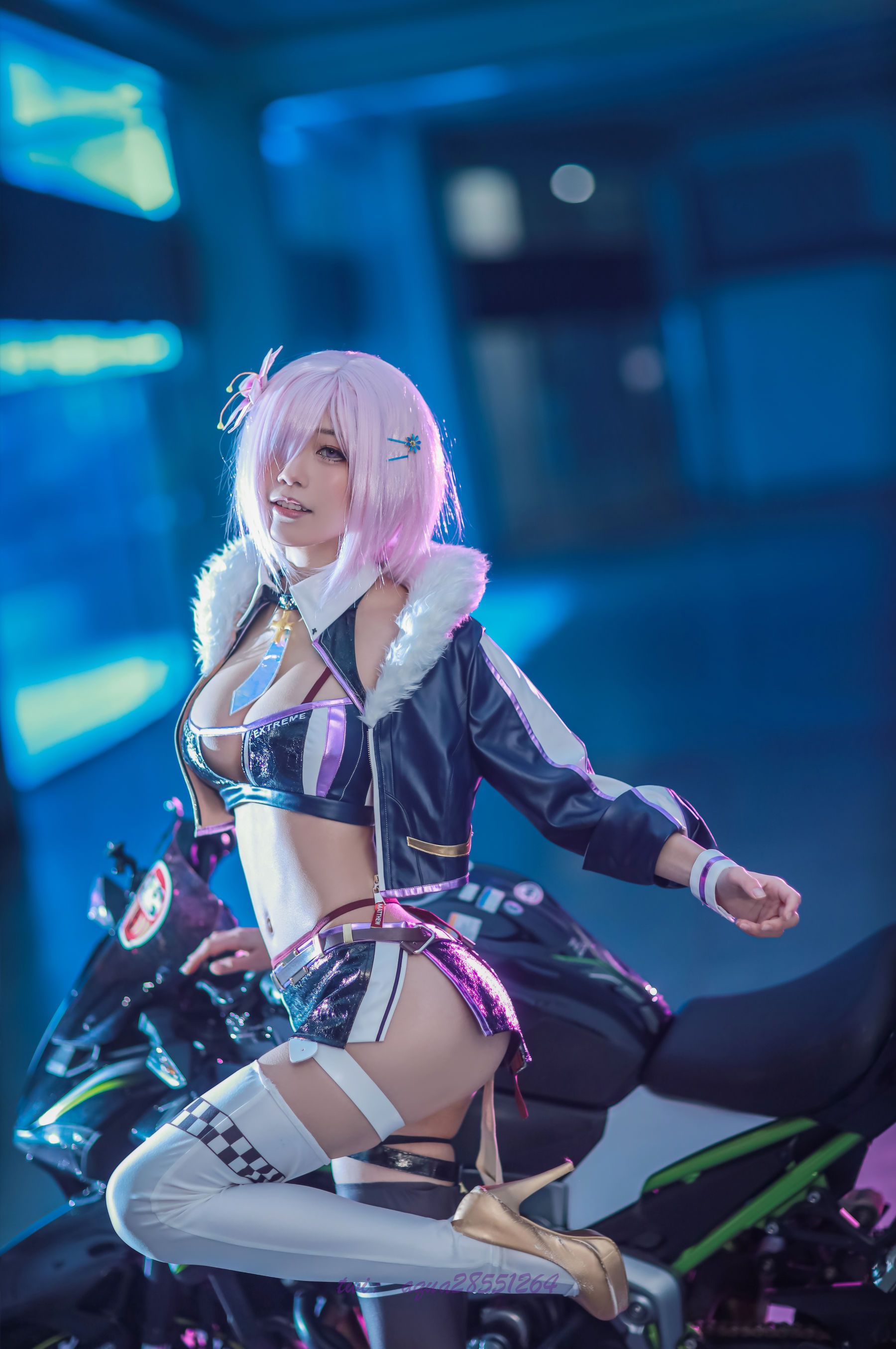 [网红COS] 动漫博主水淼aqua - 玛修-同人机车装