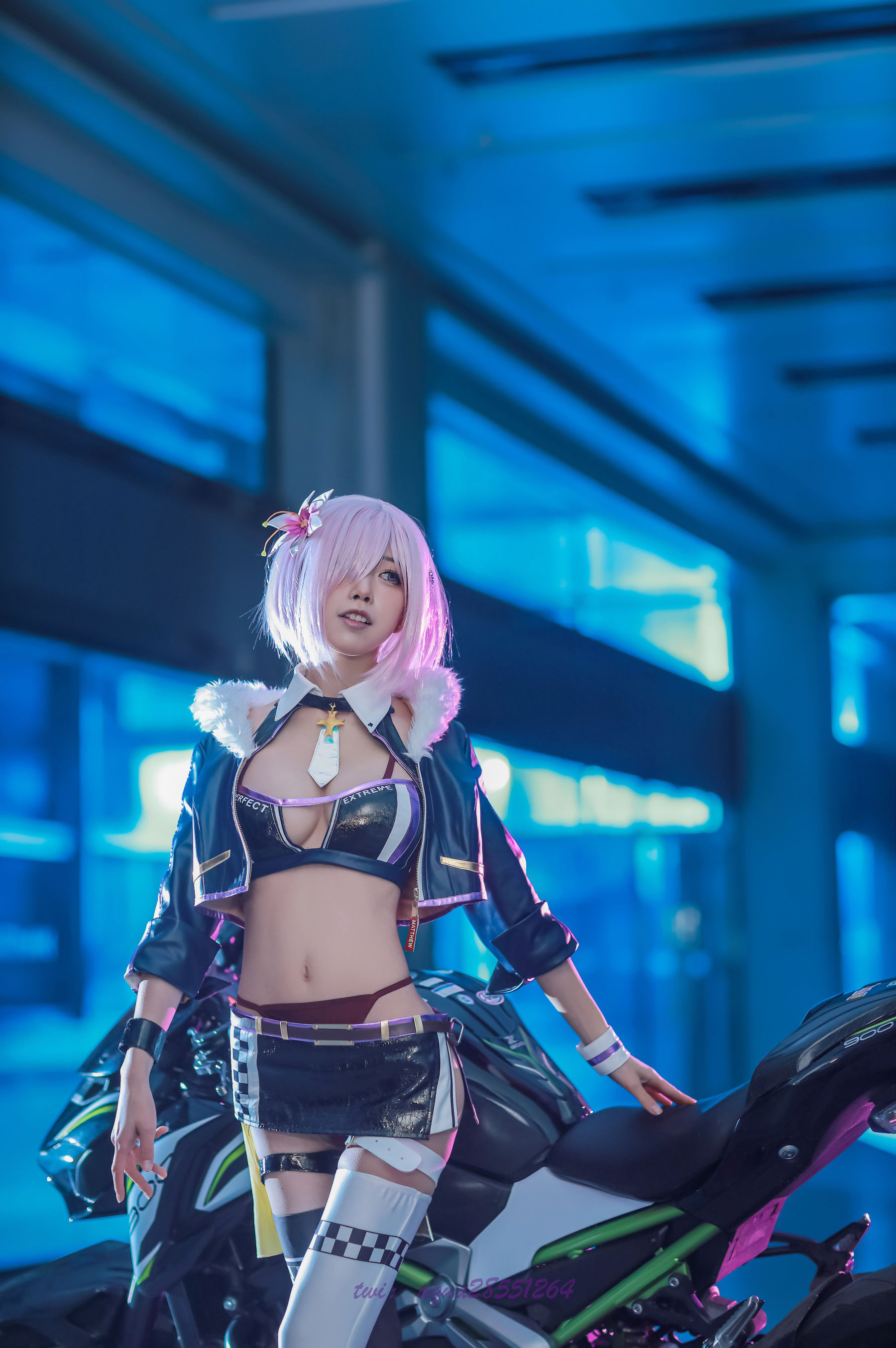 [网红COS] 动漫博主水淼aqua - 玛修-同人机车装
