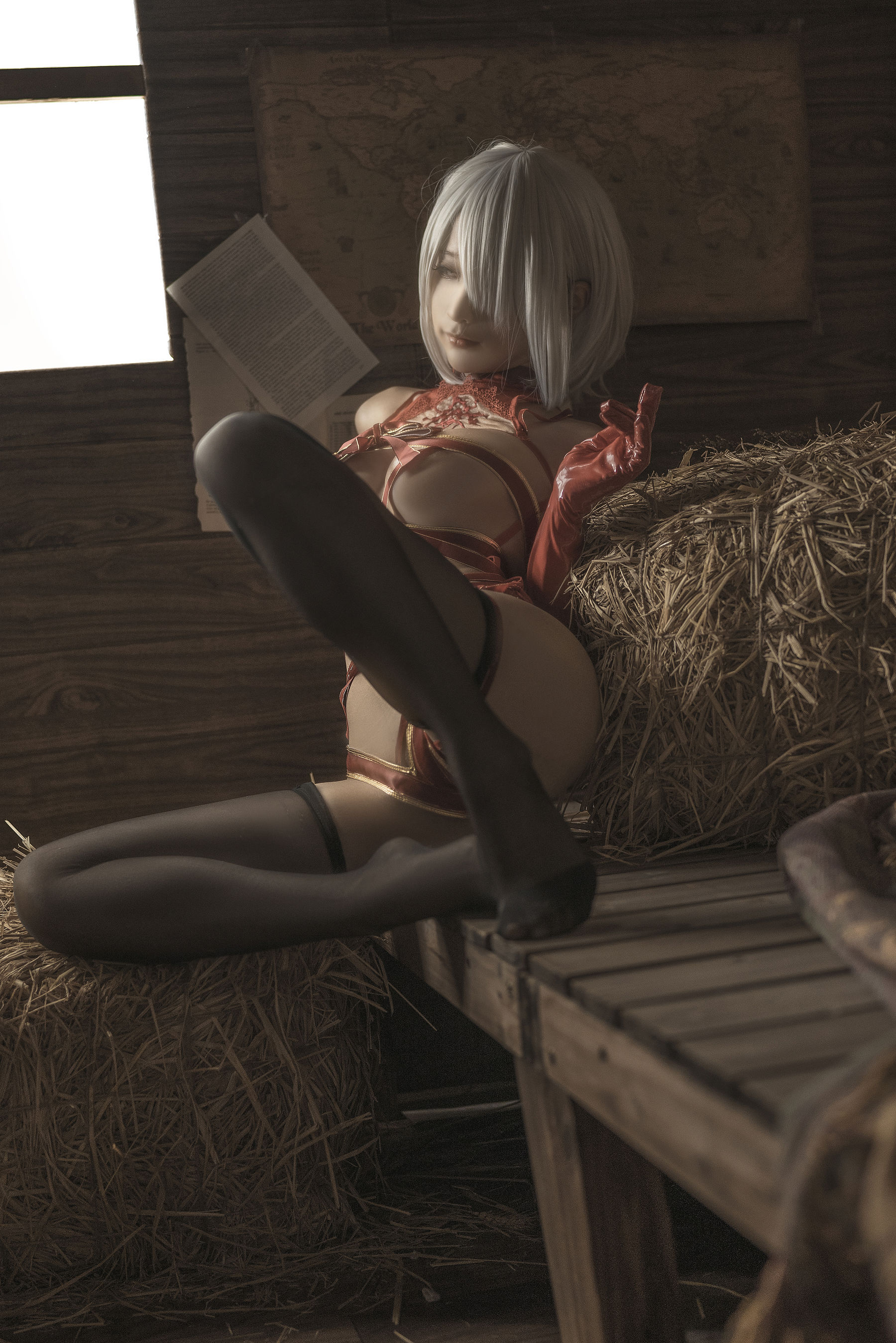 [网红COS] 动漫博主蠢沫沫 - 2B圣诞