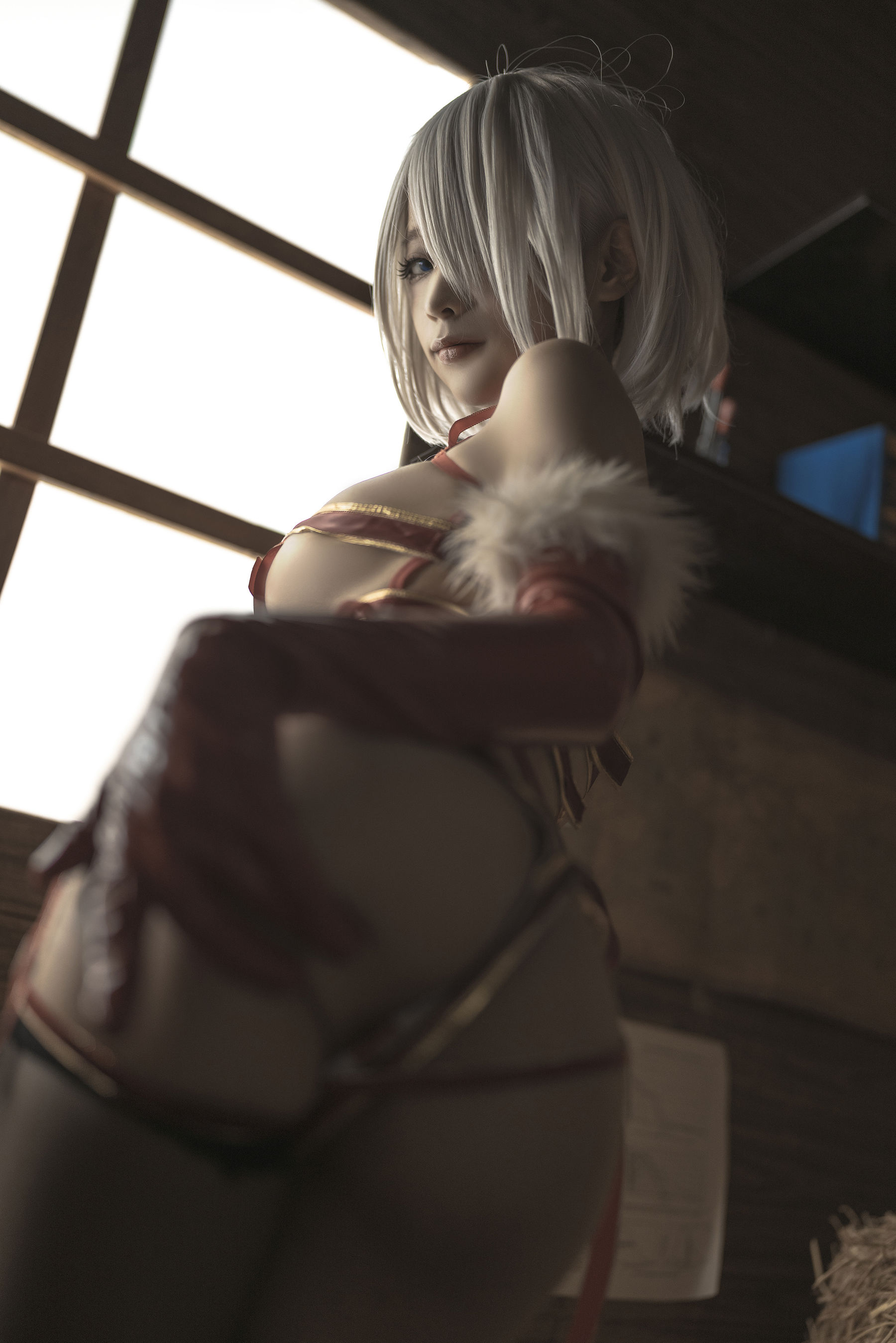 [网红COS] 动漫博主蠢沫沫 - 2B圣诞