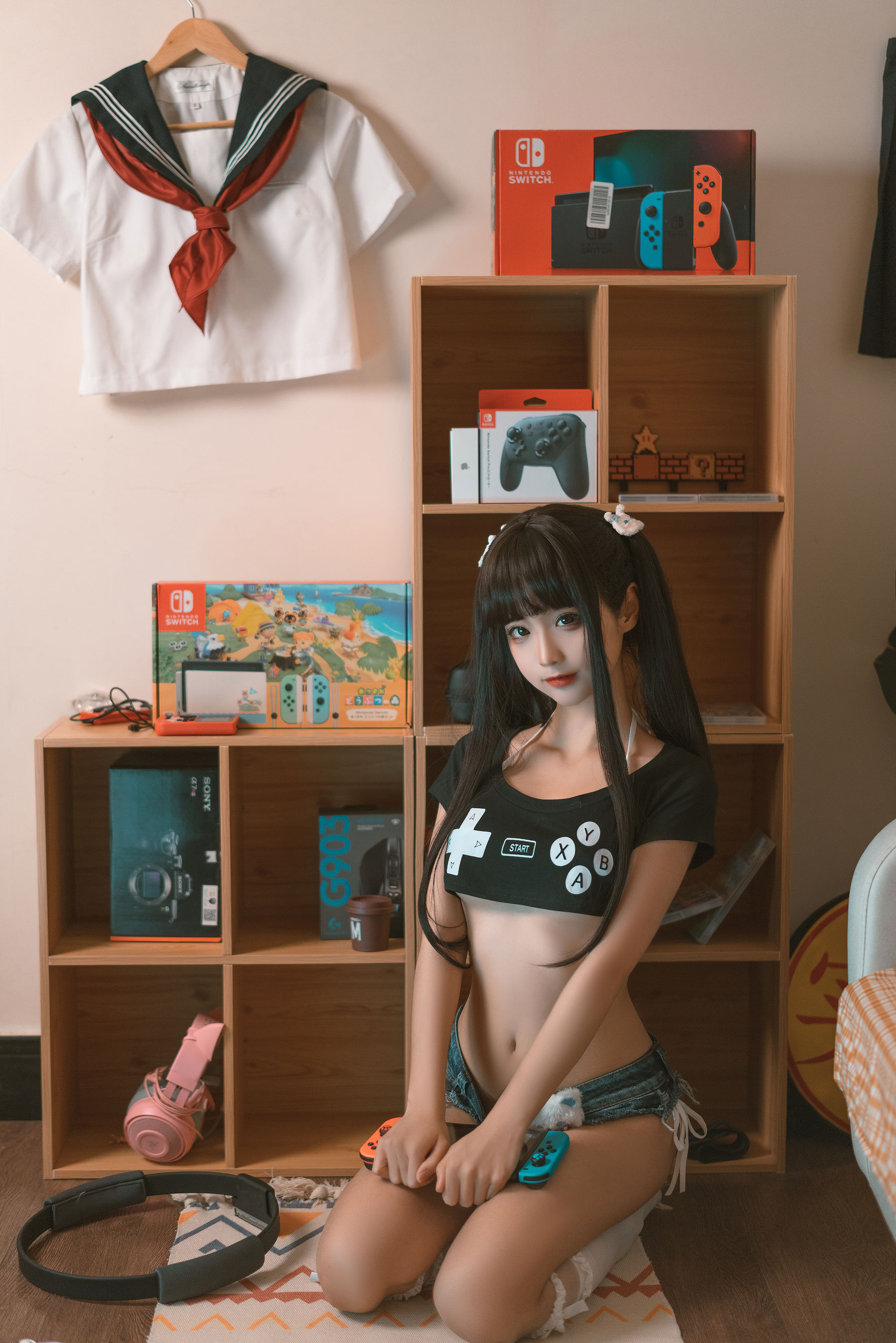 [网红COS] 动漫博主蠢沫沫 - 健身环