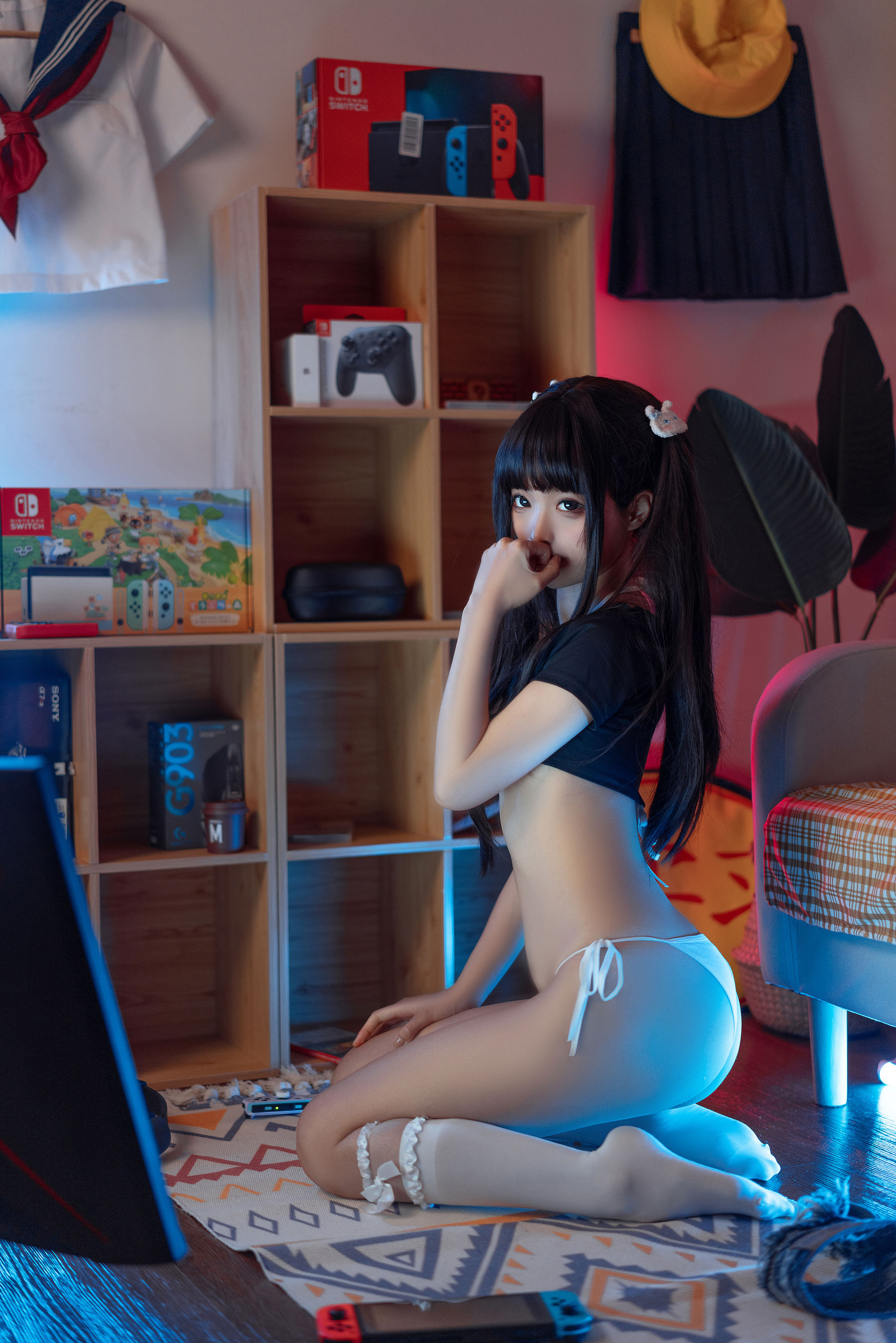 [网红COS] 动漫博主蠢沫沫 - 健身环