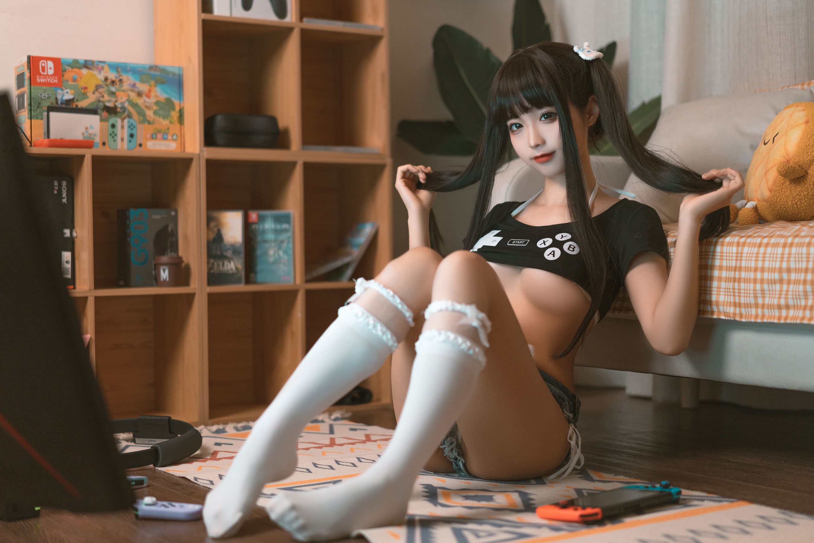 [网红COS] 动漫博主蠢沫沫 - 健身环