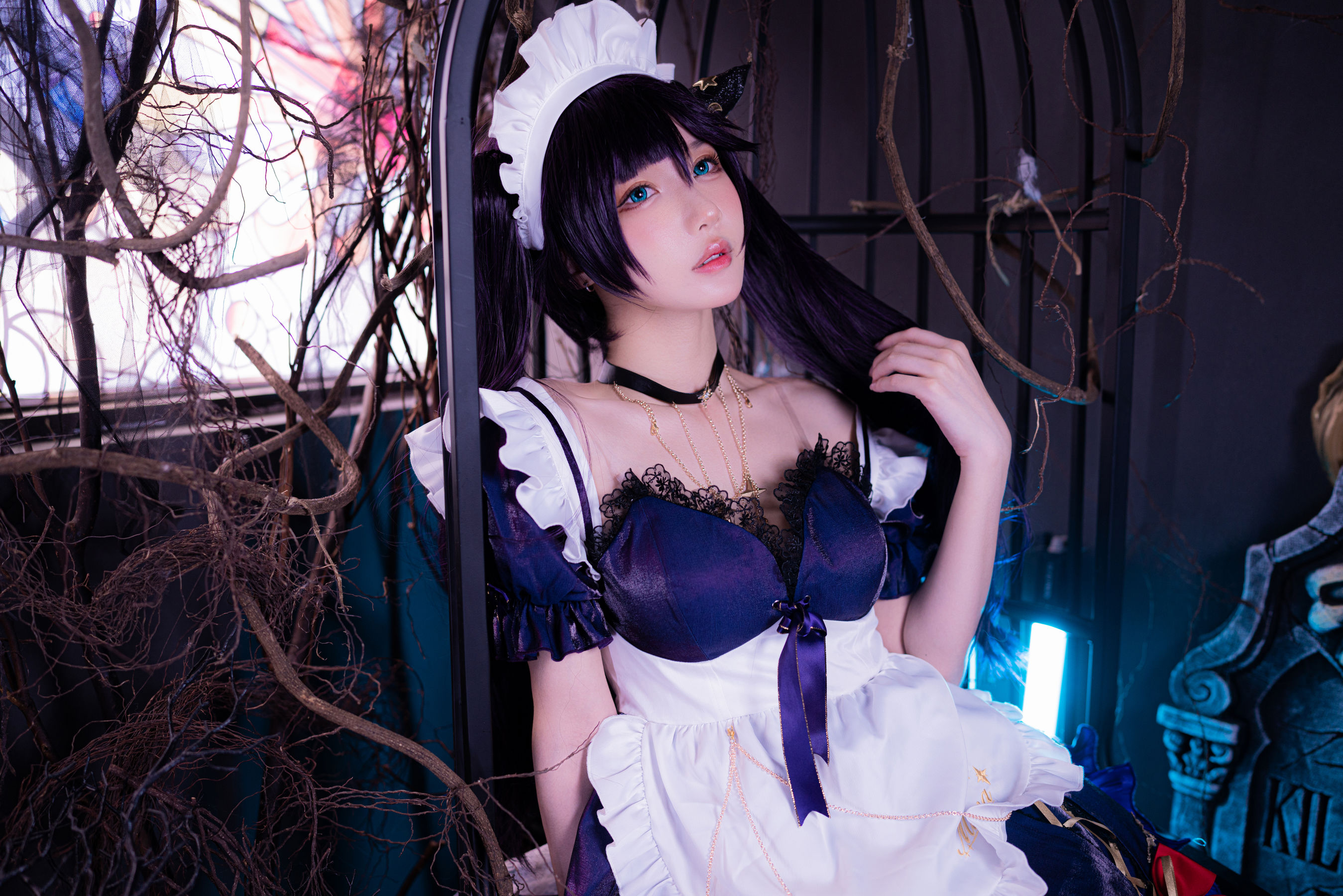 [网红COS] 动漫博主阿包也是兔娘 - 莫娜女仆