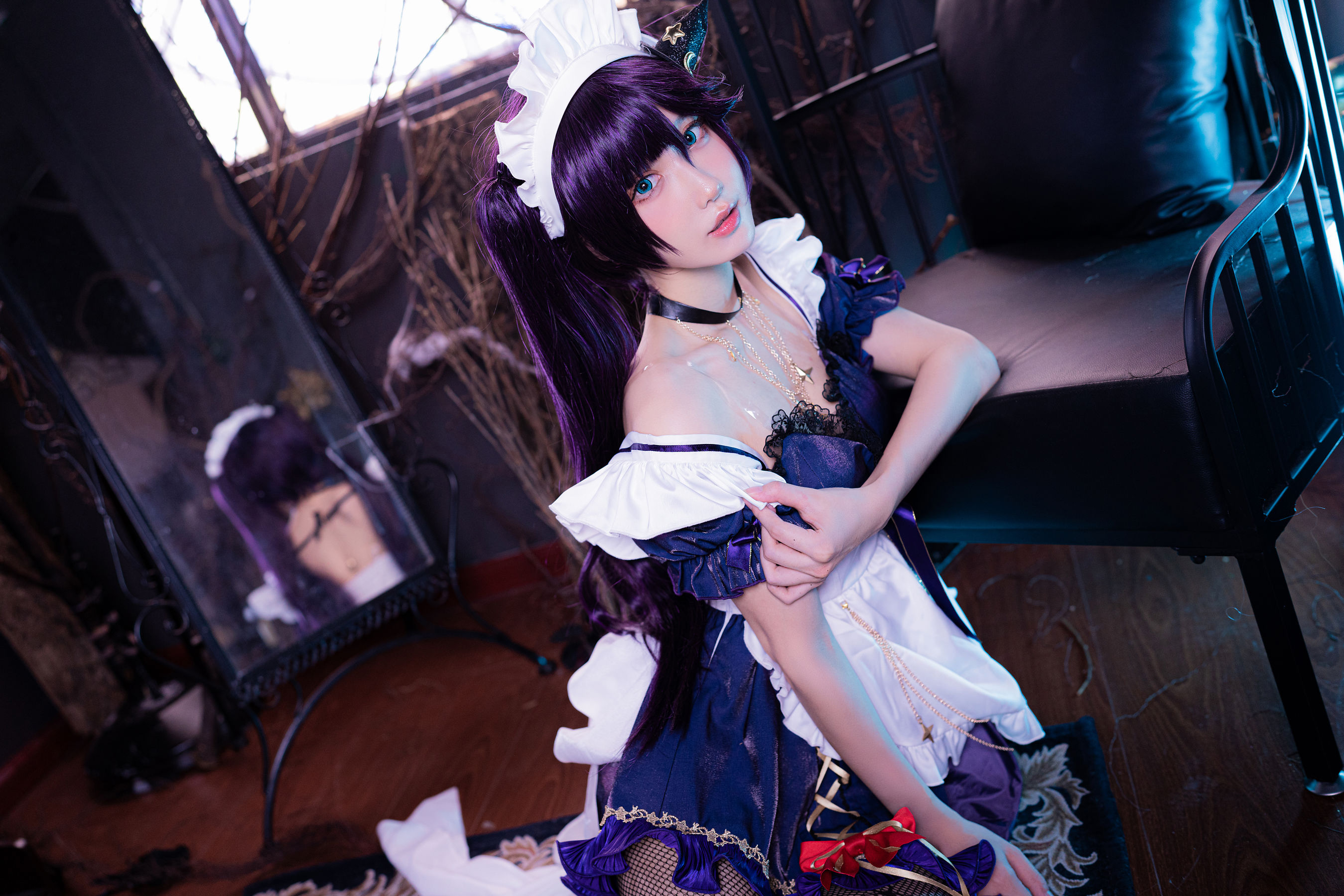 [网红COS] 动漫博主阿包也是兔娘 - 莫娜女仆