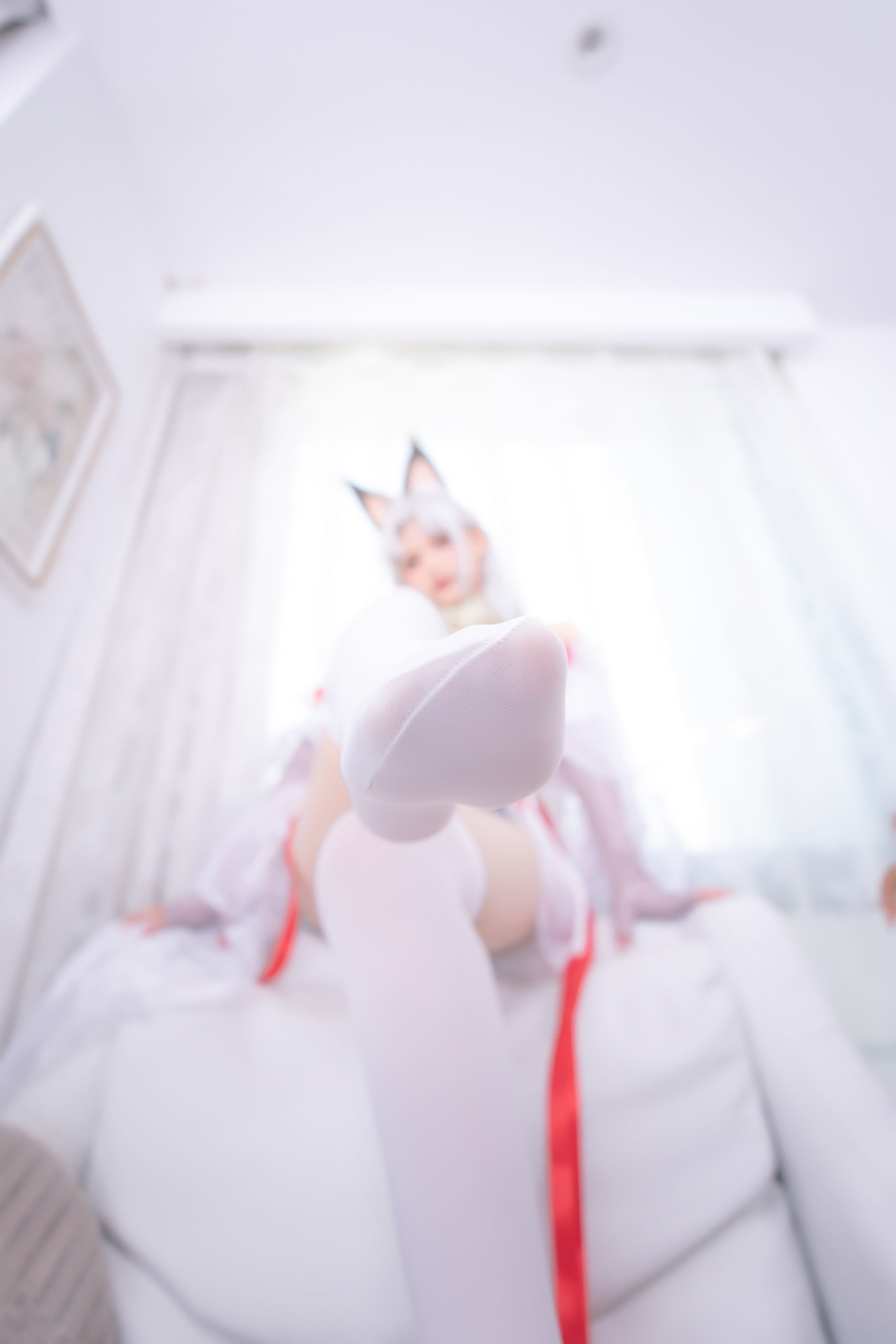 [网红COS] 萝莉神楽板真冬 白丝胡桃