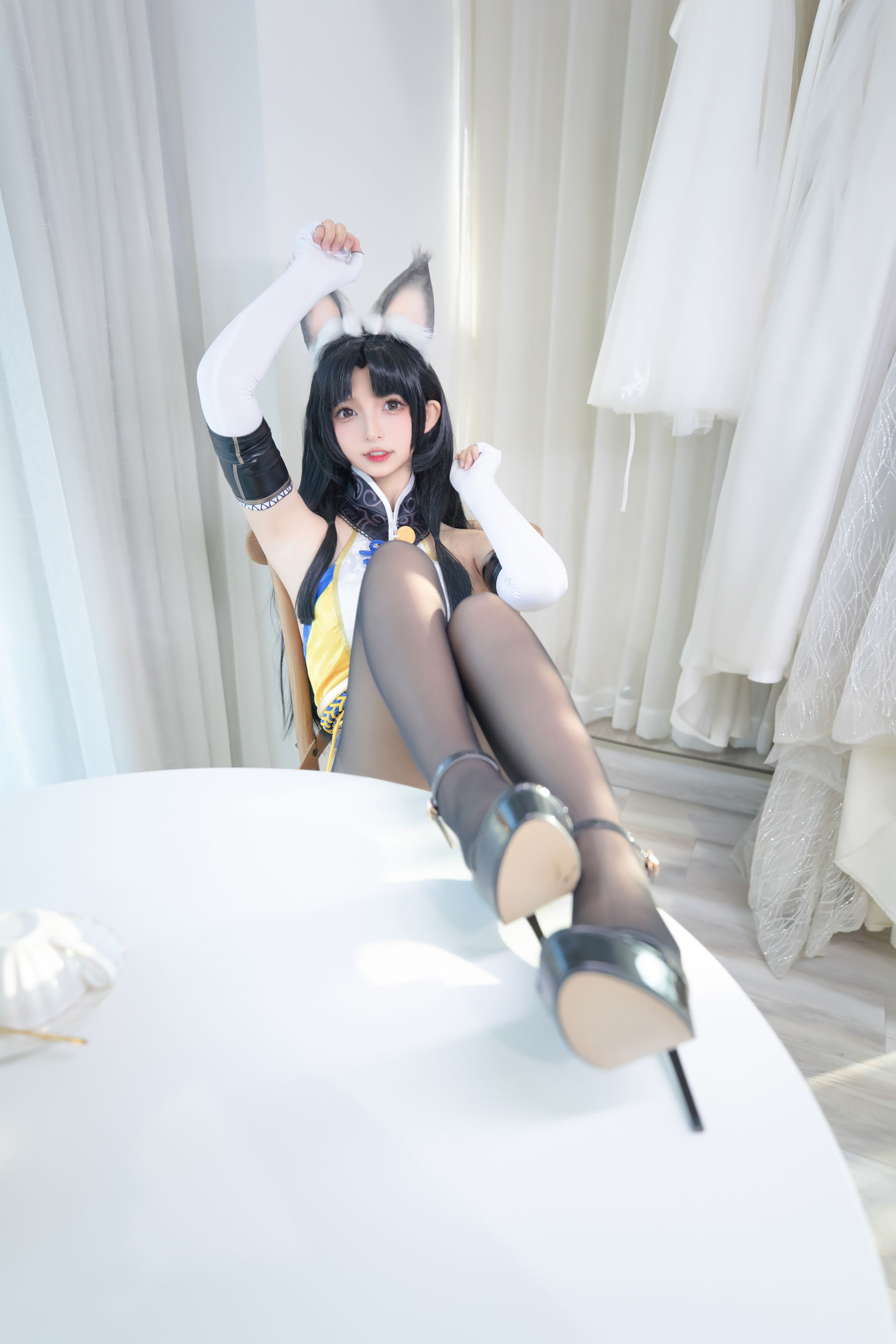 [网红COS] 萝莉神楽板真冬 黑丝胡桃