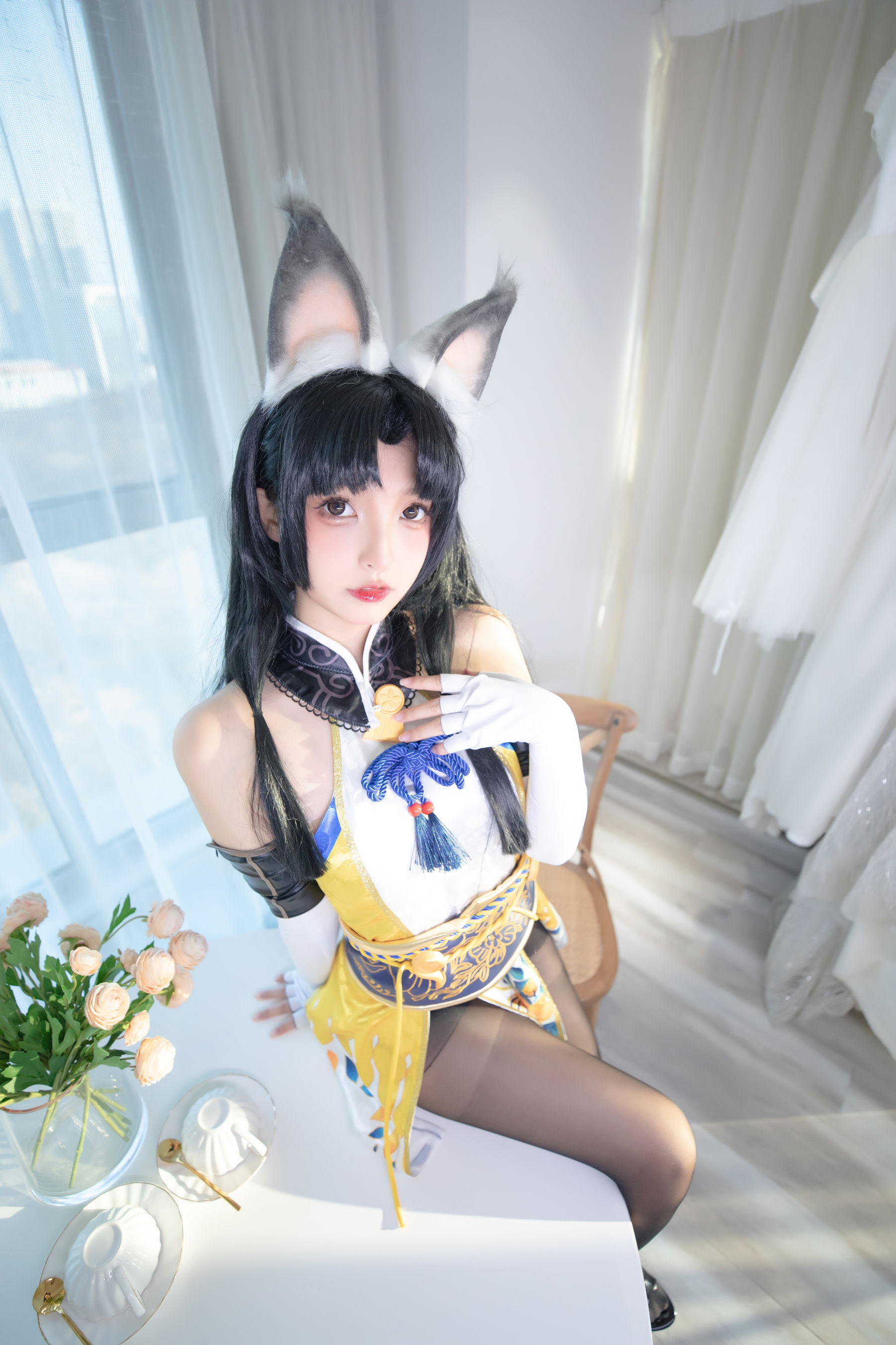 [网红COS] 萝莉神楽板真冬 黑丝胡桃
