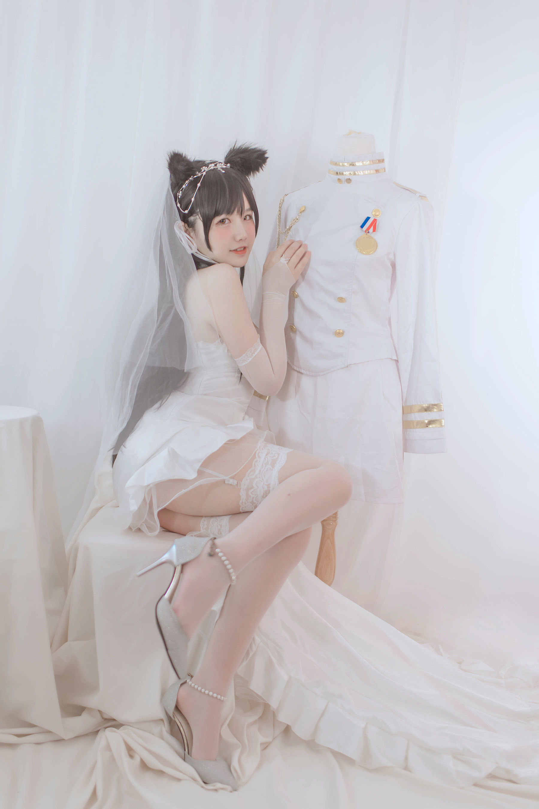 [网红COS] 阿半今天很开心 - 爱宕婚纱