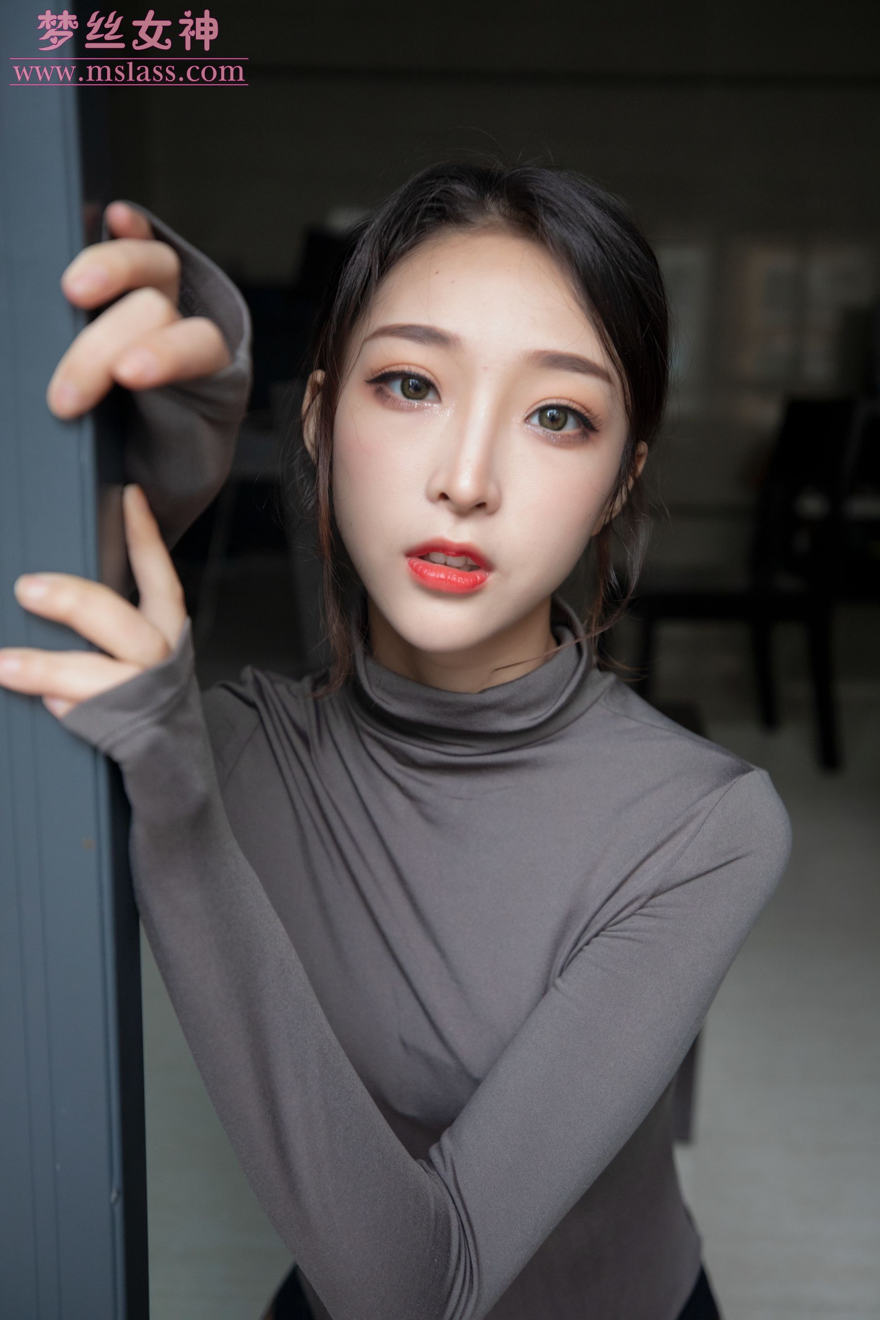 [梦丝女神MSLASS]  乔儿 美女主播（黑色）