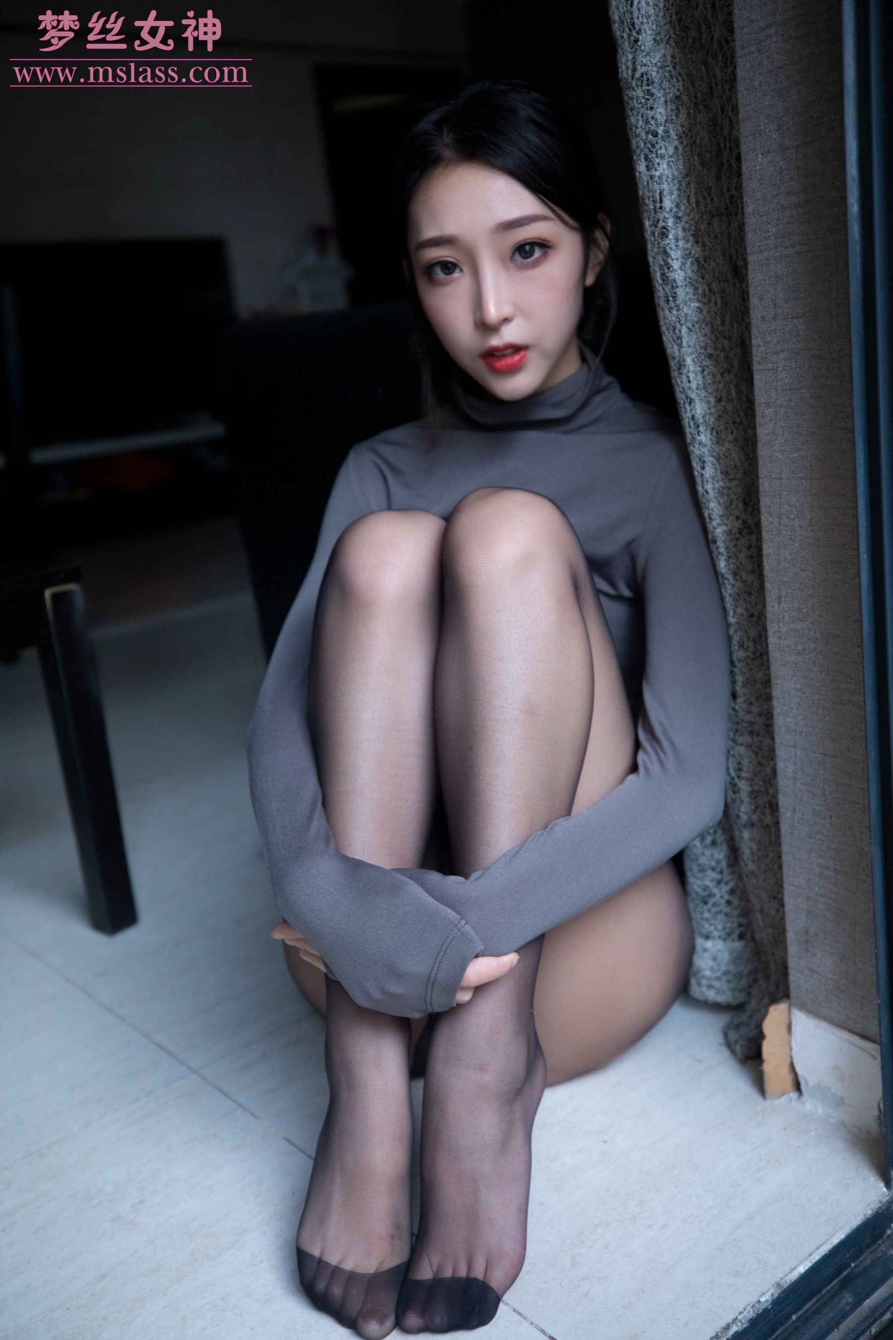 [梦丝女神MSLASS]  乔儿 美女主播（黑色）