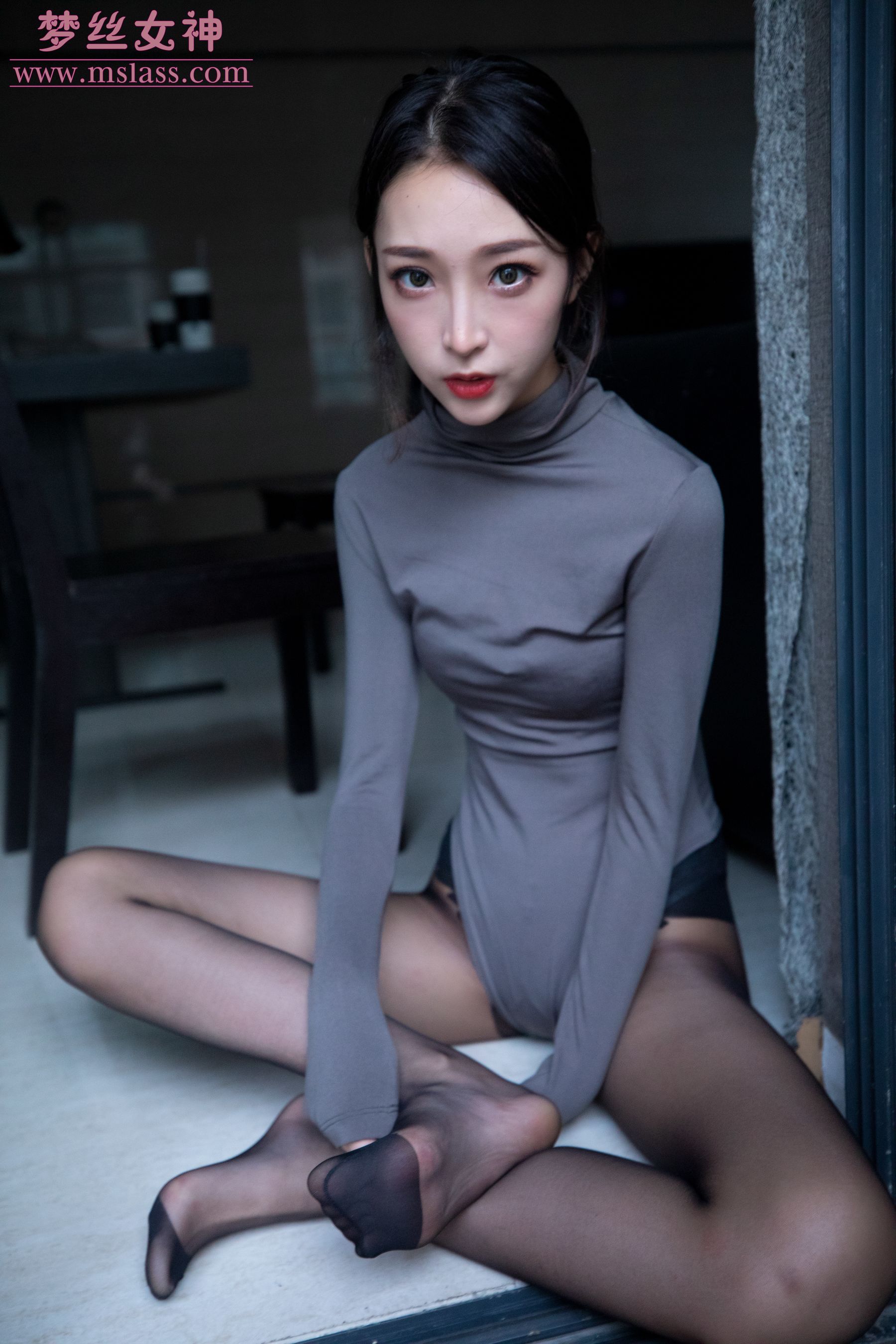 [梦丝女神MSLASS]  乔儿 美女主播（黑色）