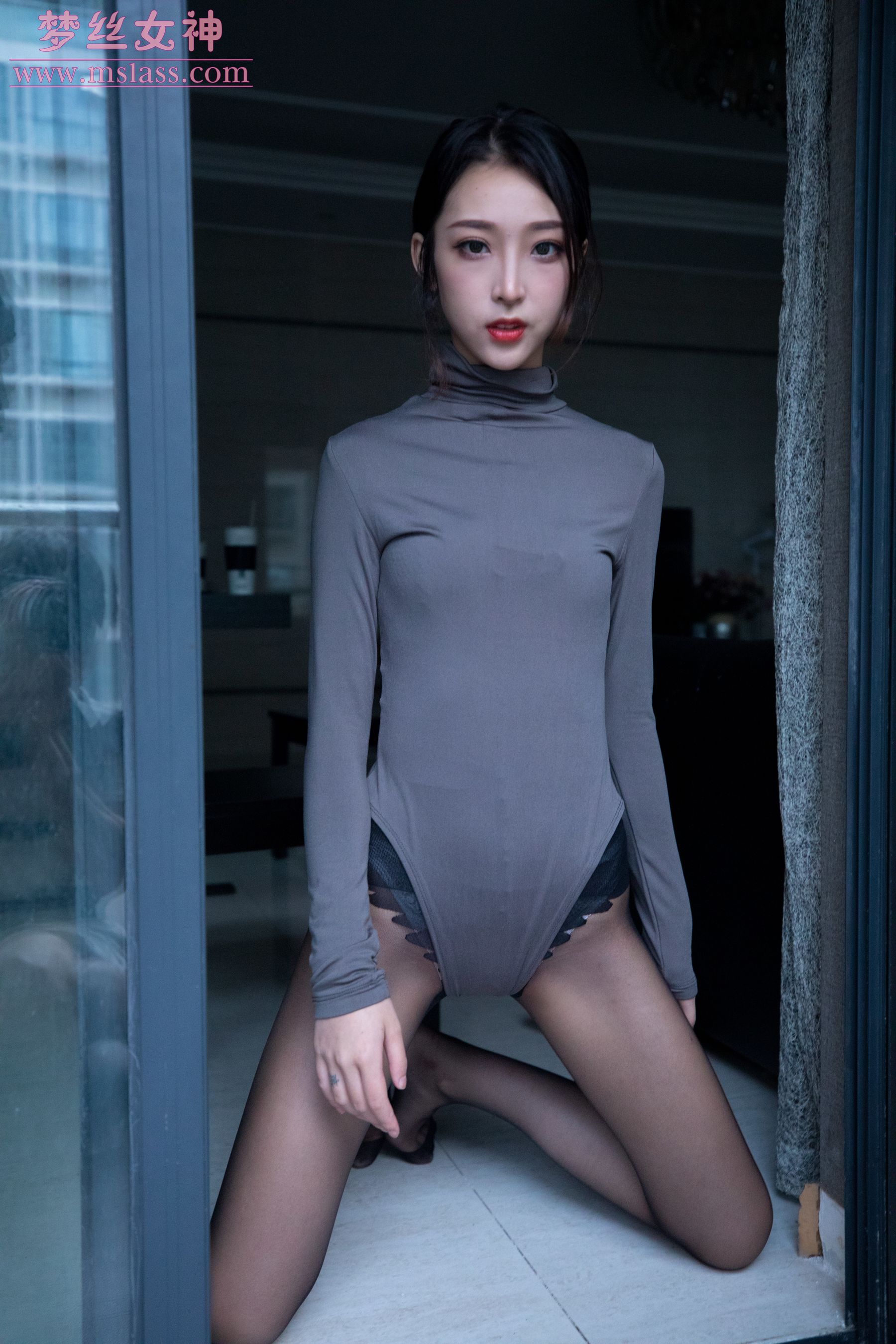 [梦丝女神MSLASS]  乔儿 美女主播（黑色）