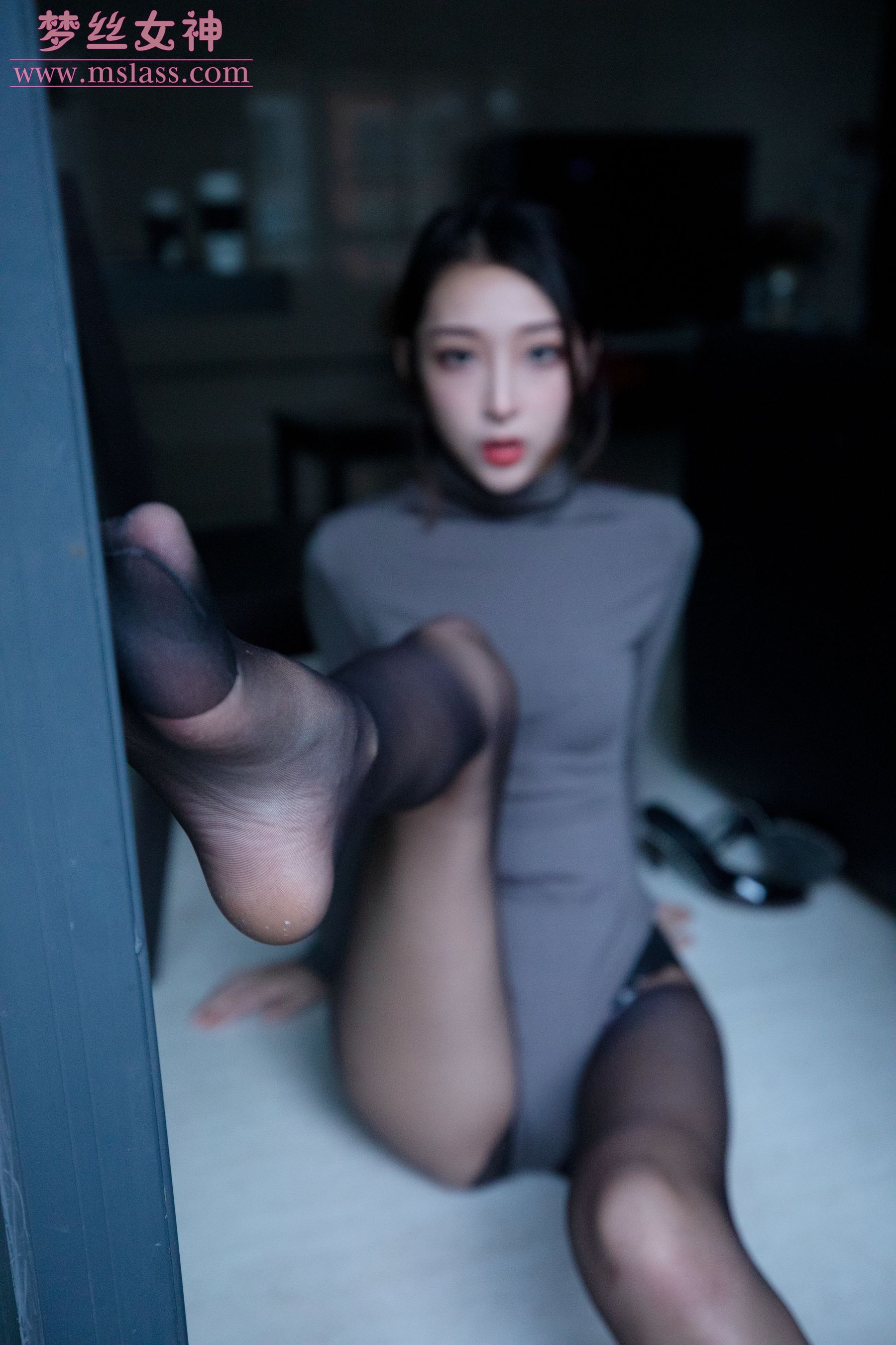 [梦丝女神MSLASS]  乔儿 美女主播（黑色）