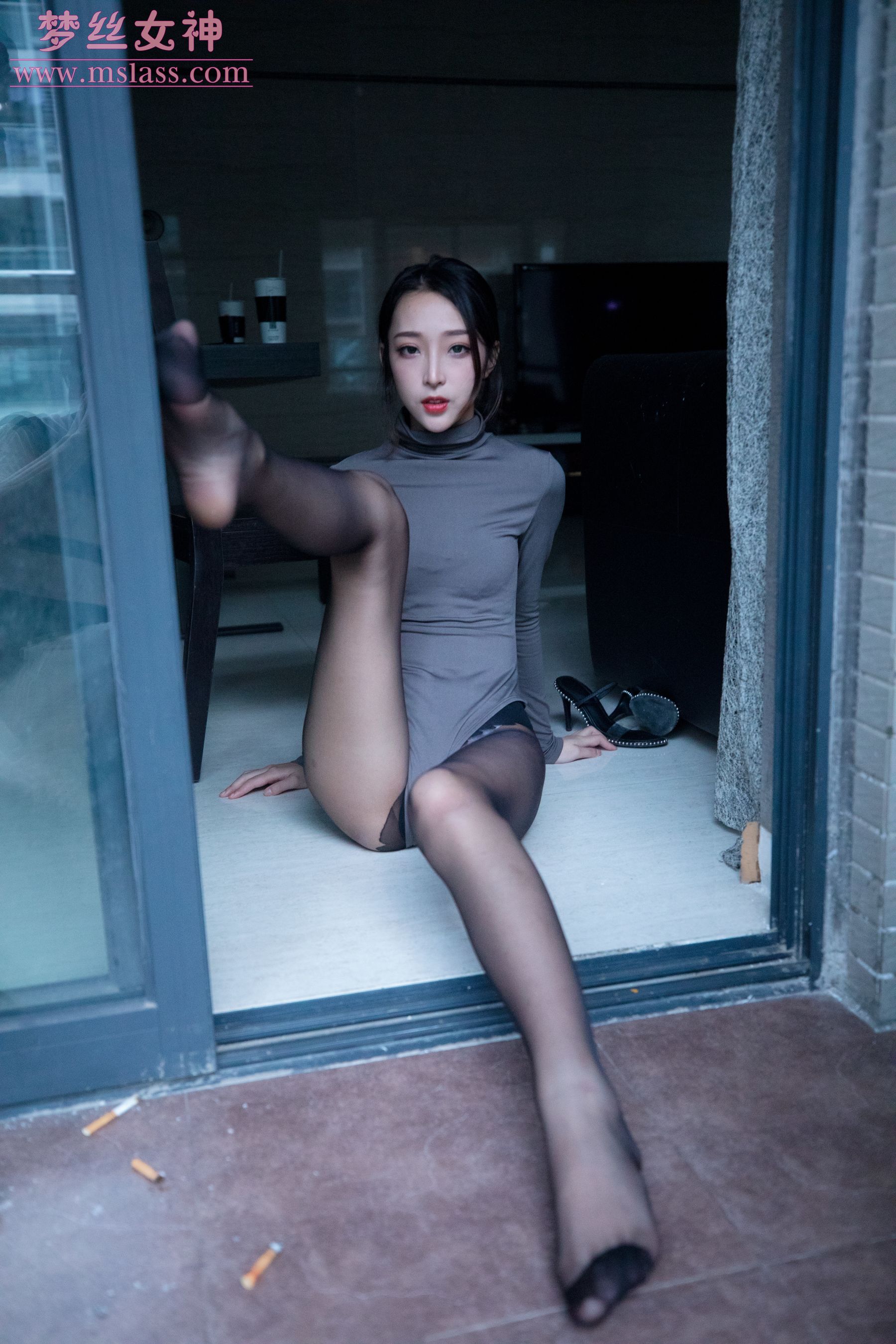 [梦丝女神MSLASS]  乔儿 美女主播（黑色）