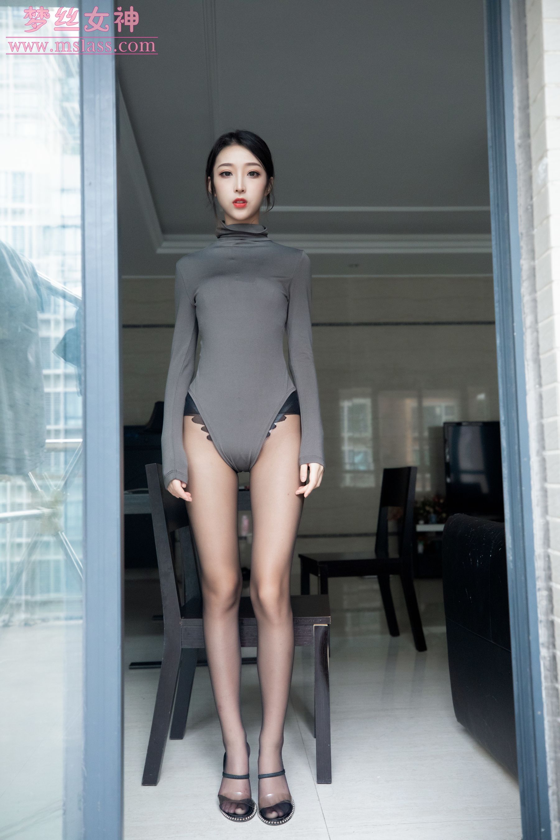 [梦丝女神MSLASS]  乔儿 美女主播（黑色）
