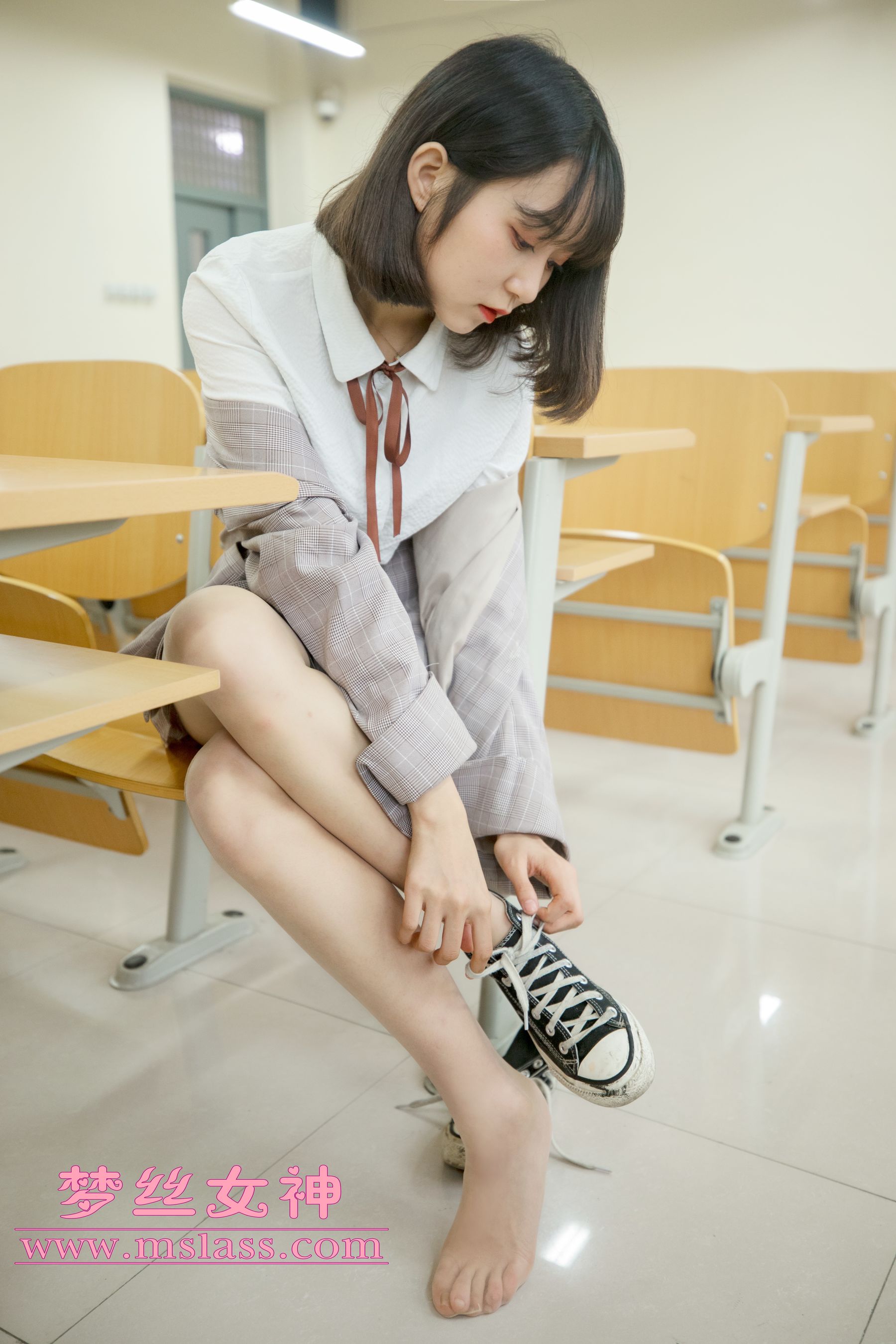 [梦丝女神MSLASS]  刘诺 教室顷语
