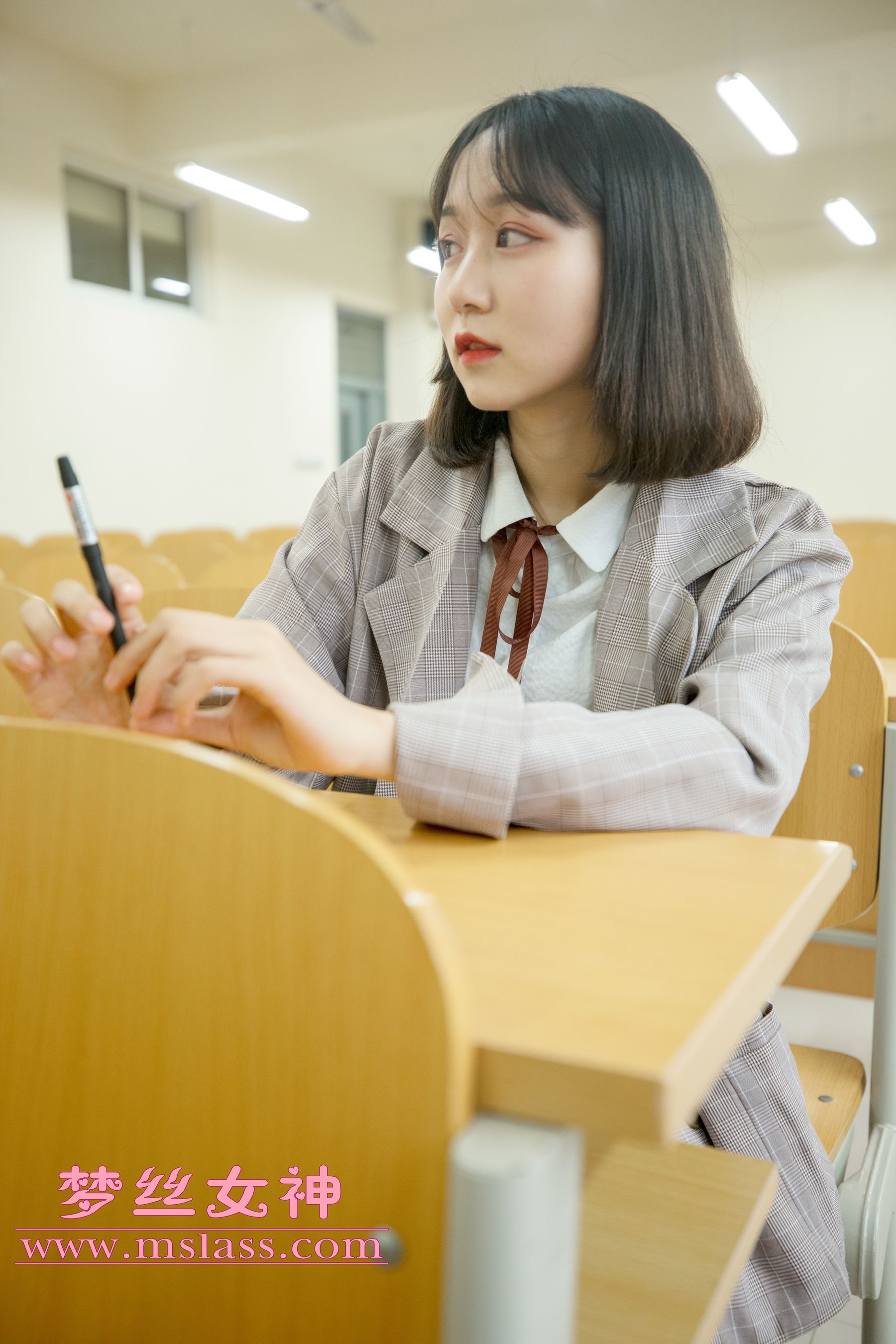 [梦丝女神MSLASS]  刘诺 教室顷语