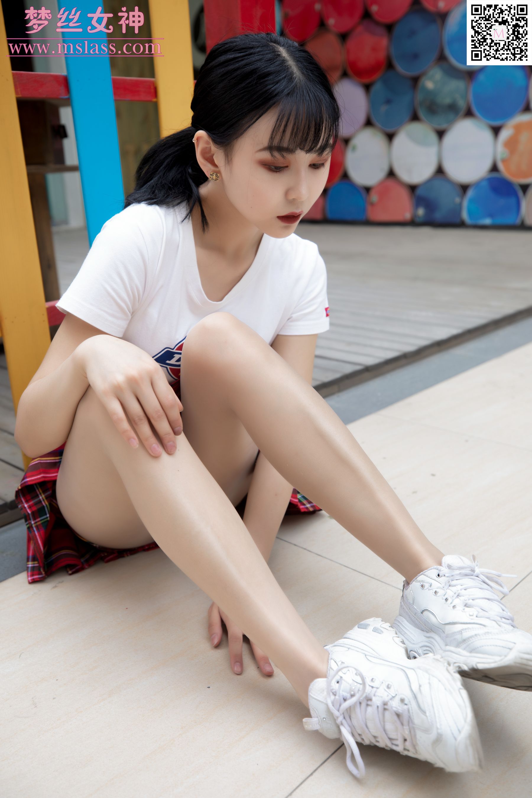 [梦丝女神MSLASS]  可岚 小白鞋的搭配