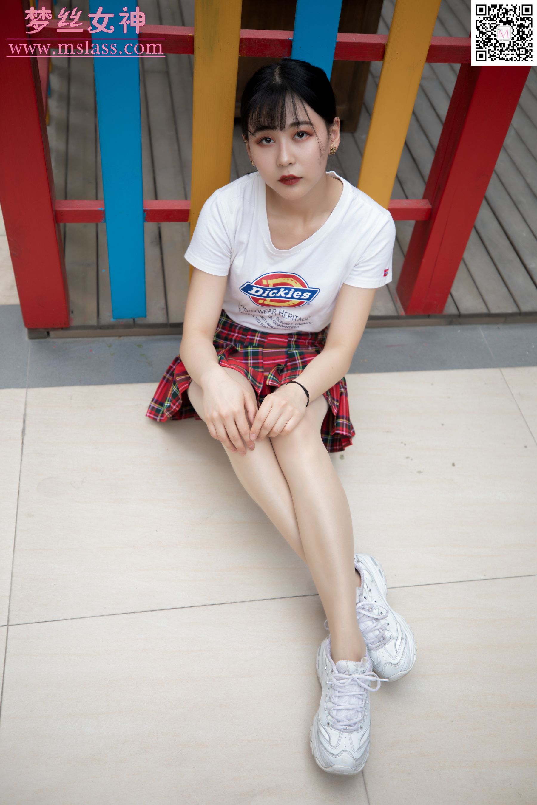 [梦丝女神MSLASS]  可岚 小白鞋的搭配