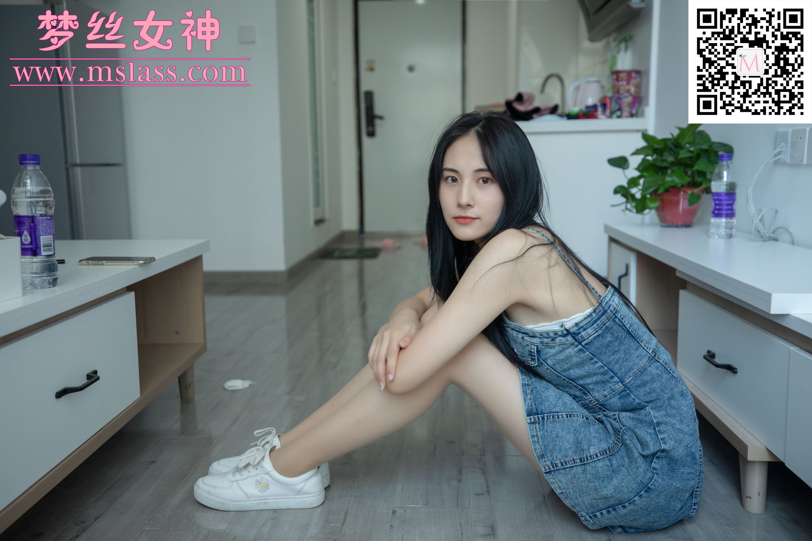 [梦丝女神MSLASS]  小允儿 牛仔连衣裙