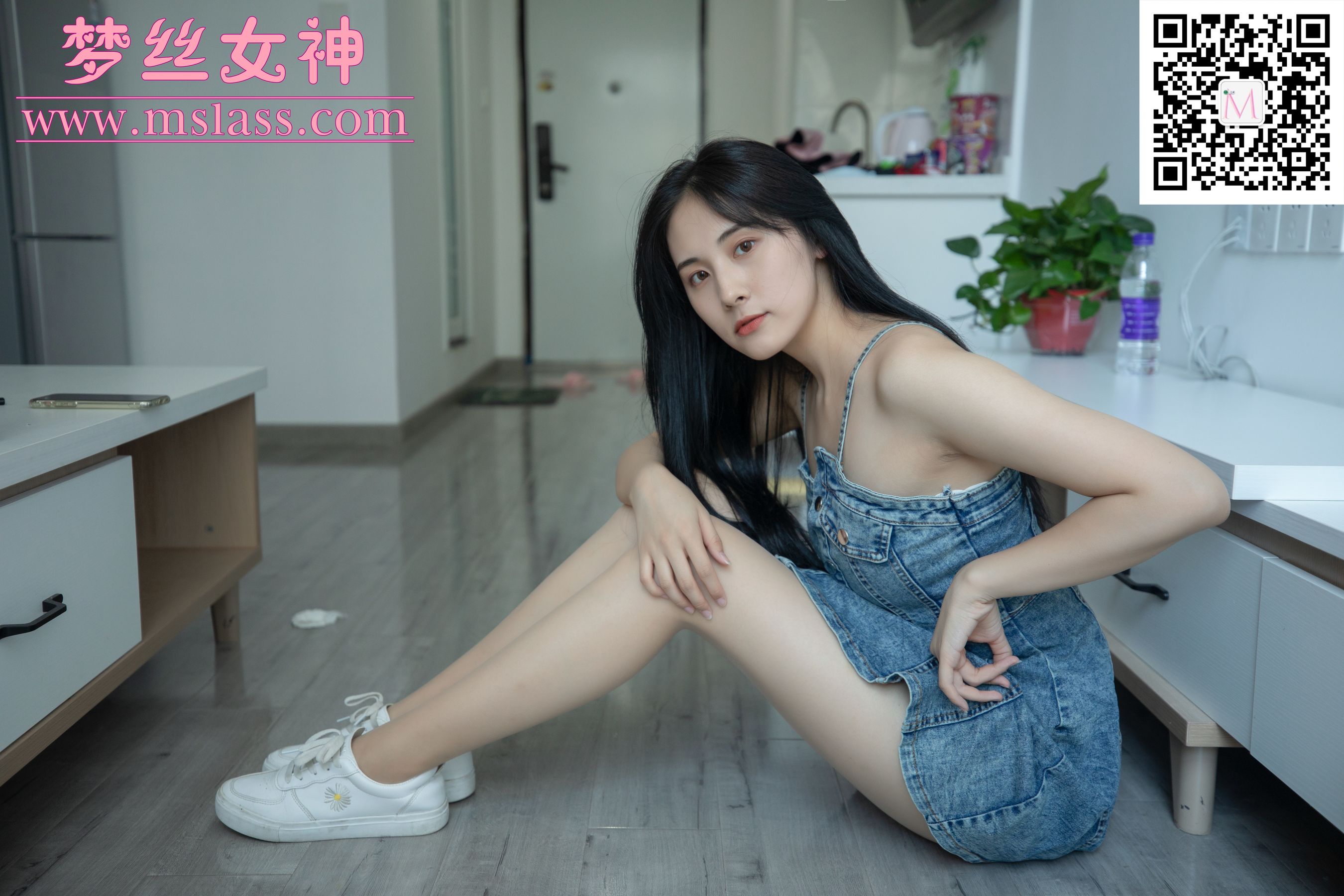 [梦丝女神MSLASS]  小允儿 牛仔连衣裙
