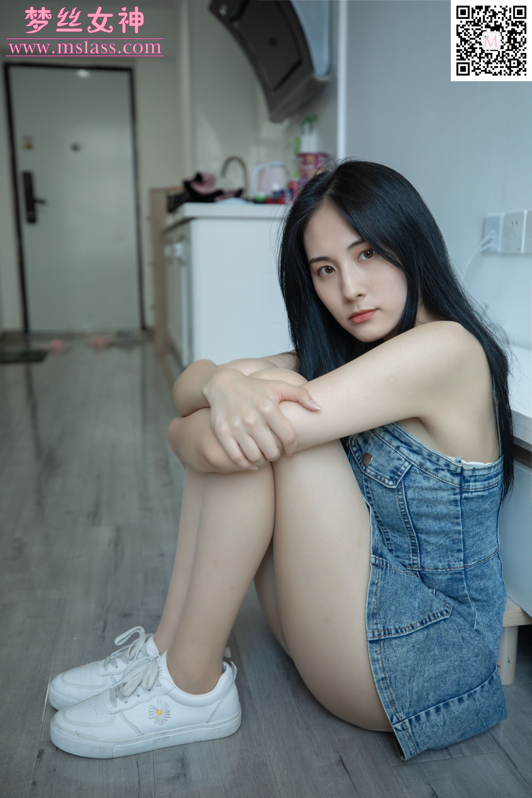 [梦丝女神MSLASS]  小允儿 牛仔连衣裙
