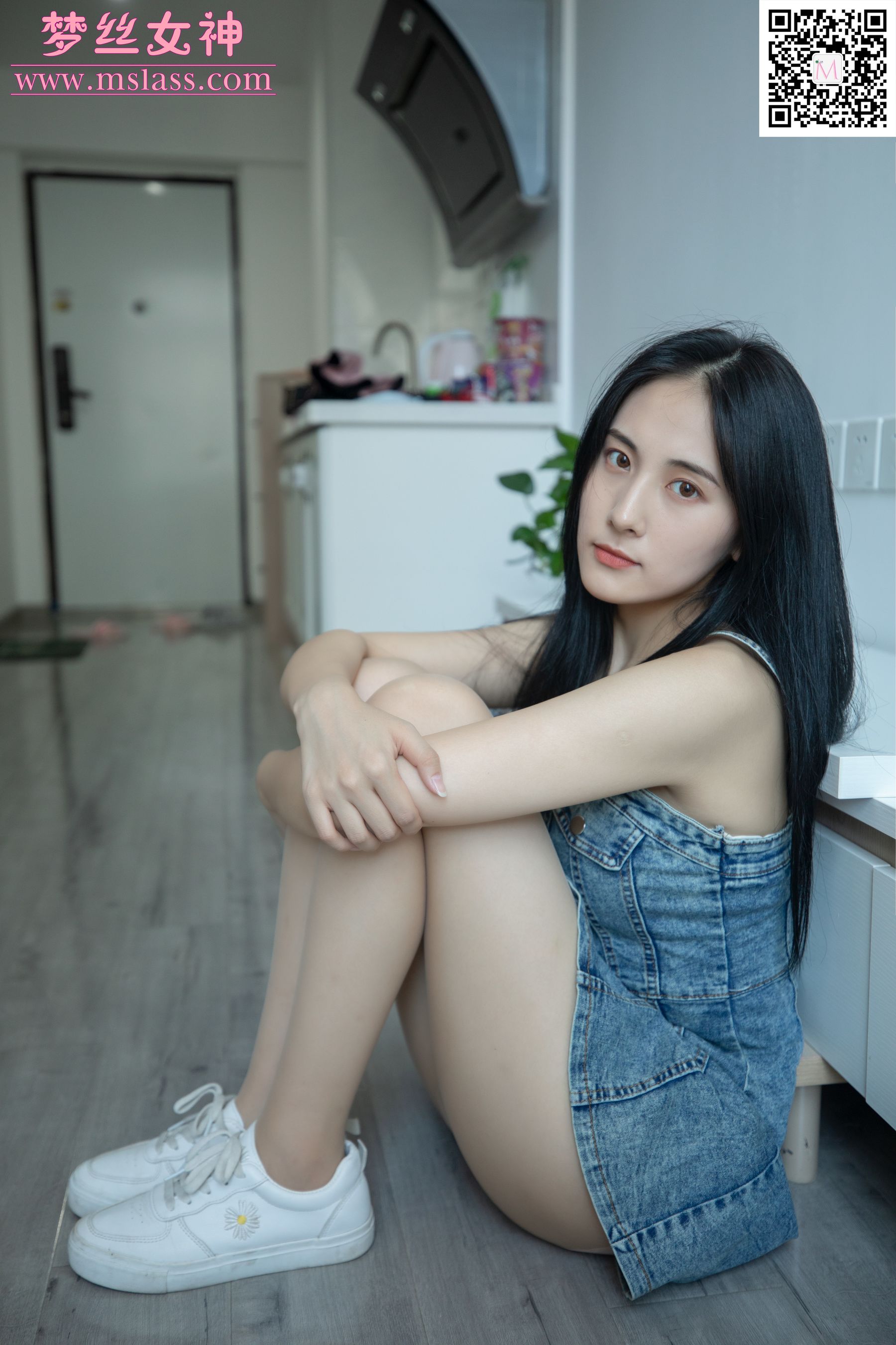 [梦丝女神MSLASS]  小允儿 牛仔连衣裙