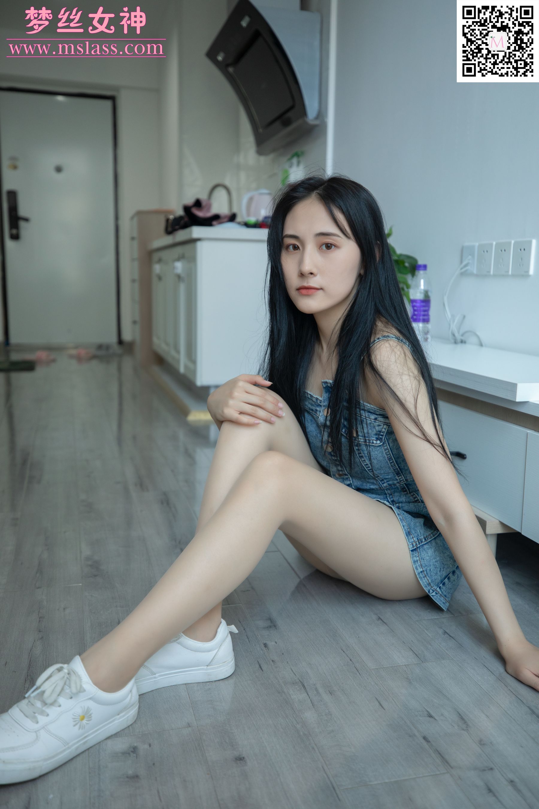 [梦丝女神MSLASS]  小允儿 牛仔连衣裙