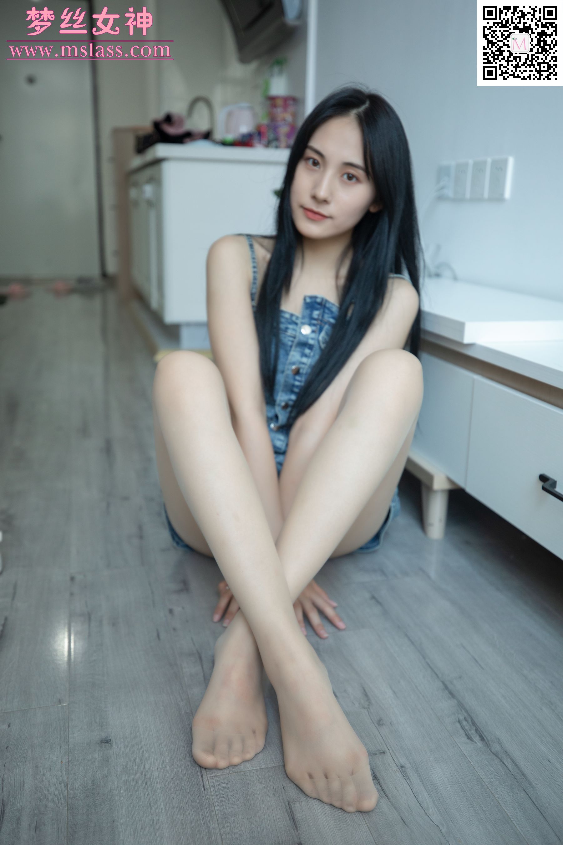 [梦丝女神MSLASS]  小允儿 牛仔连衣裙